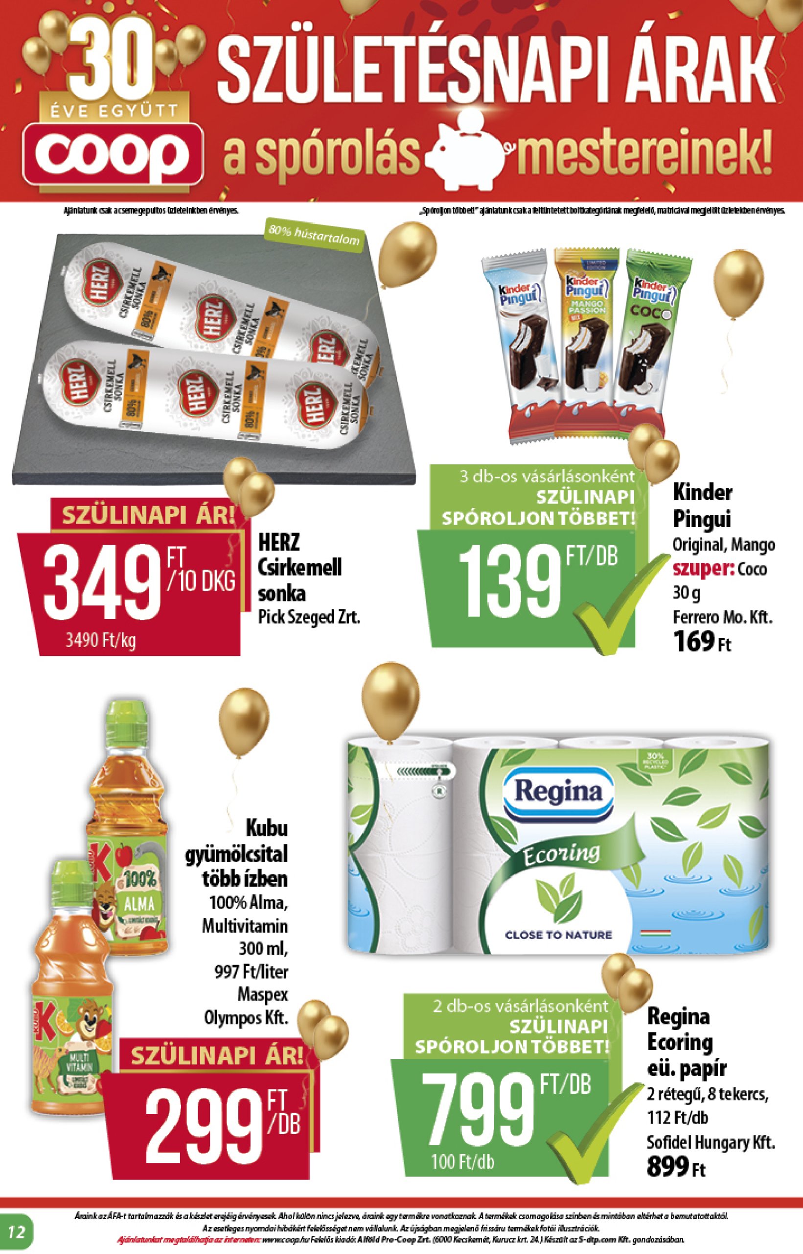 coop - Coop - Alföld akciós újság, érvényes 05.22. - 05.28. - page: 12