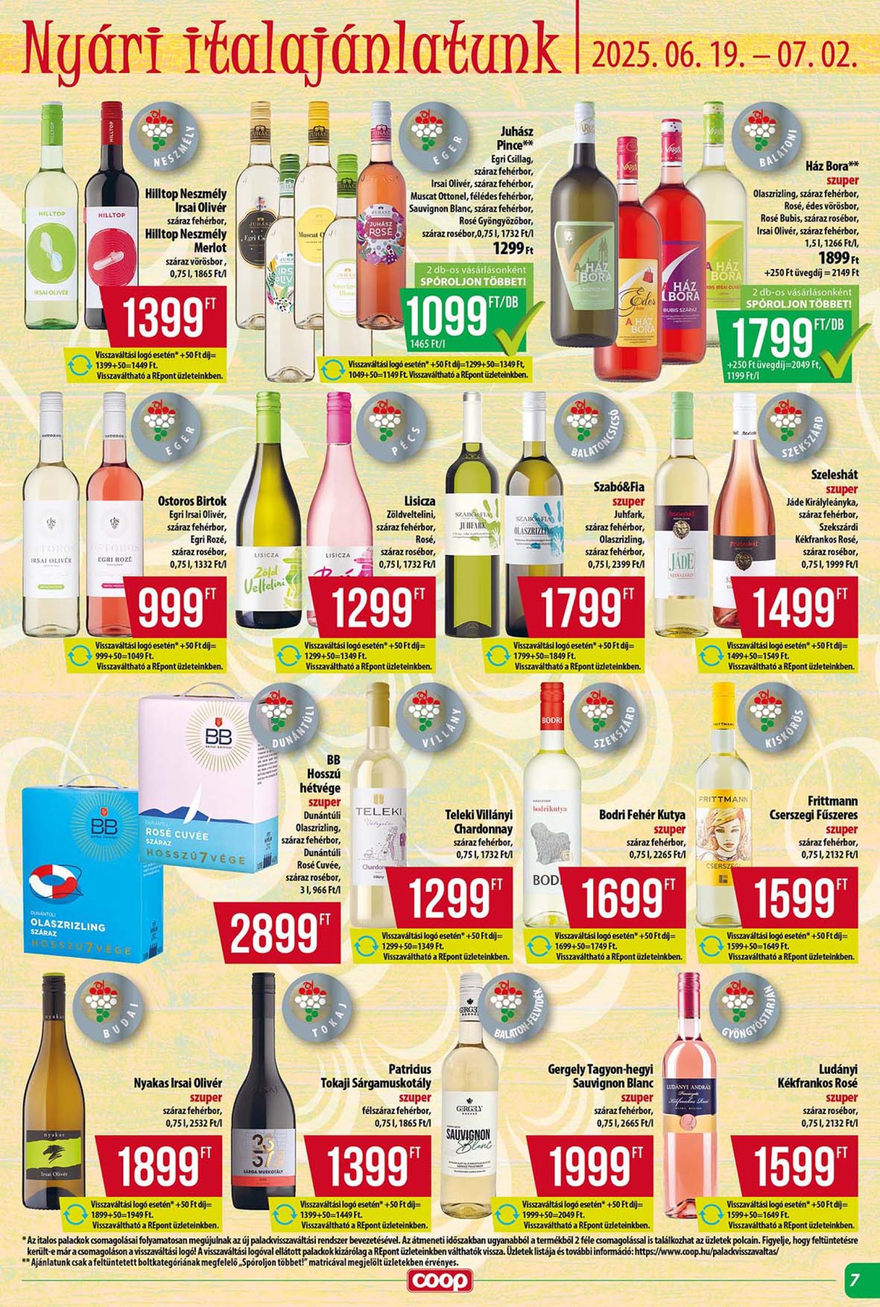 coop - Coop - Tisza - Abc-Szuper akciós újság, érvényes 06.19. - 06.25. - page: 7