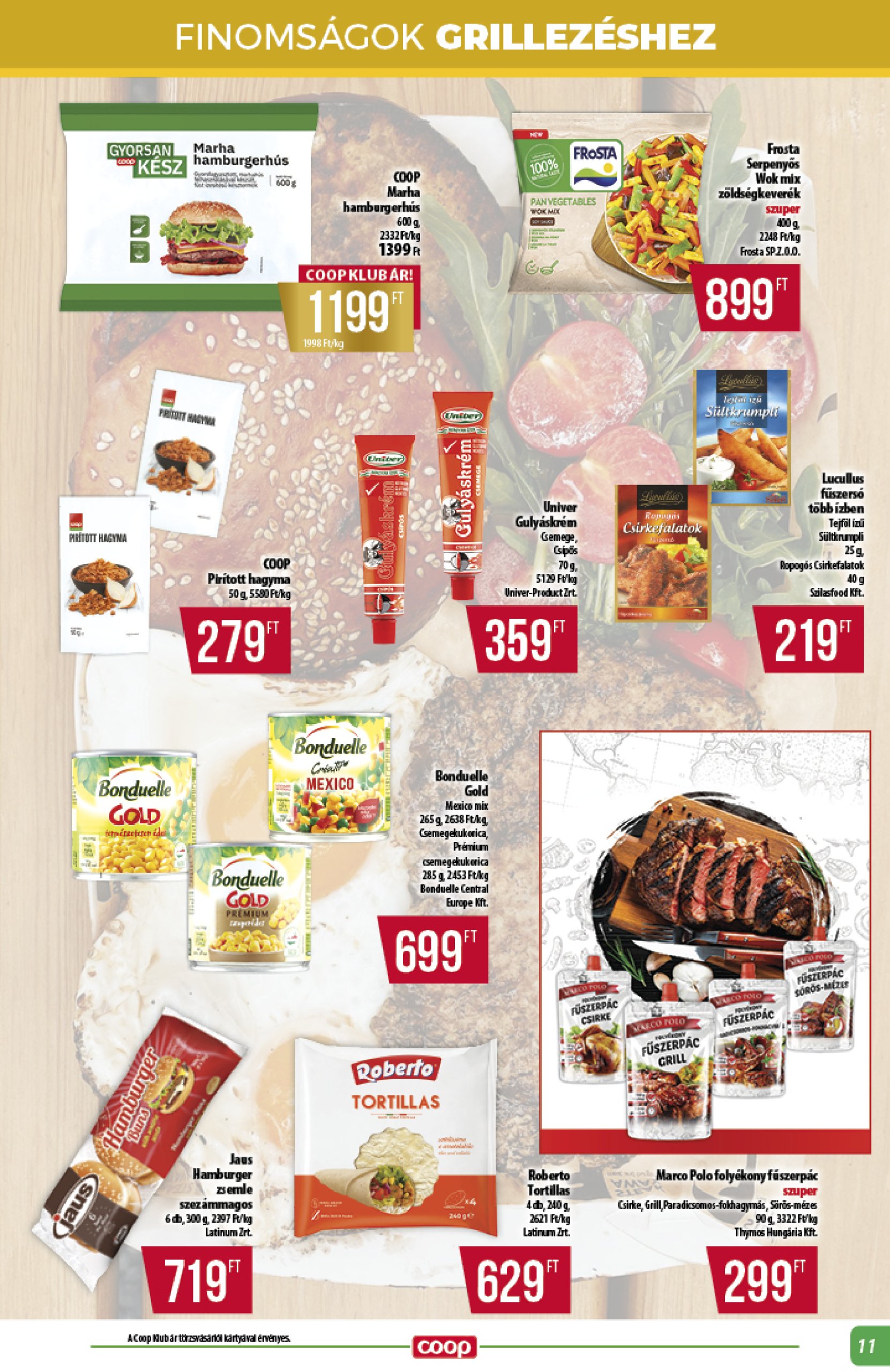 coop - Coop - Alföld akciós újság, érvényes 06.19. - 06.25. - page: 11