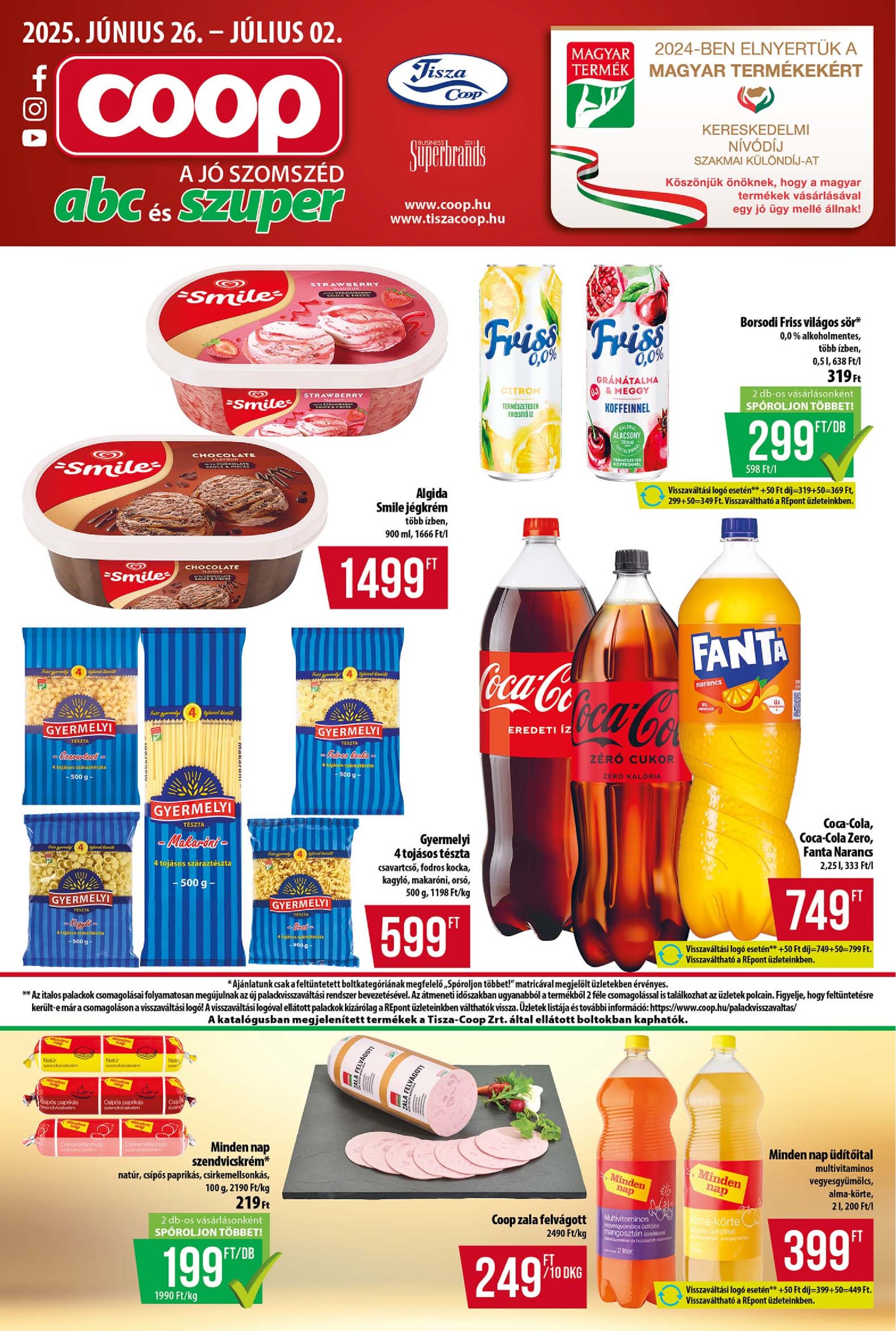 coop - Coop - Tisza - Abc-Szuper akciós újság, érvényes 06.26. - 07.02.