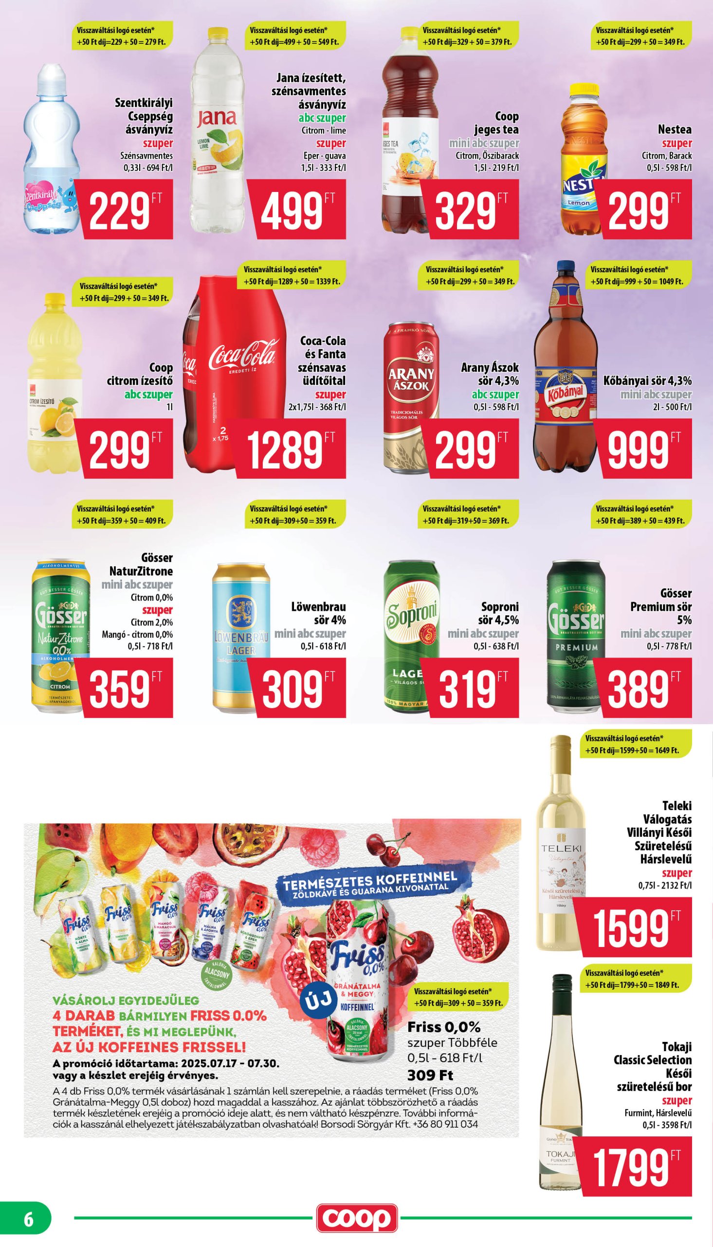 coop - Coop - Mini Abc Szuper Mecsek akciós újság, érvényes 07.17. - 07.23. - page: 6