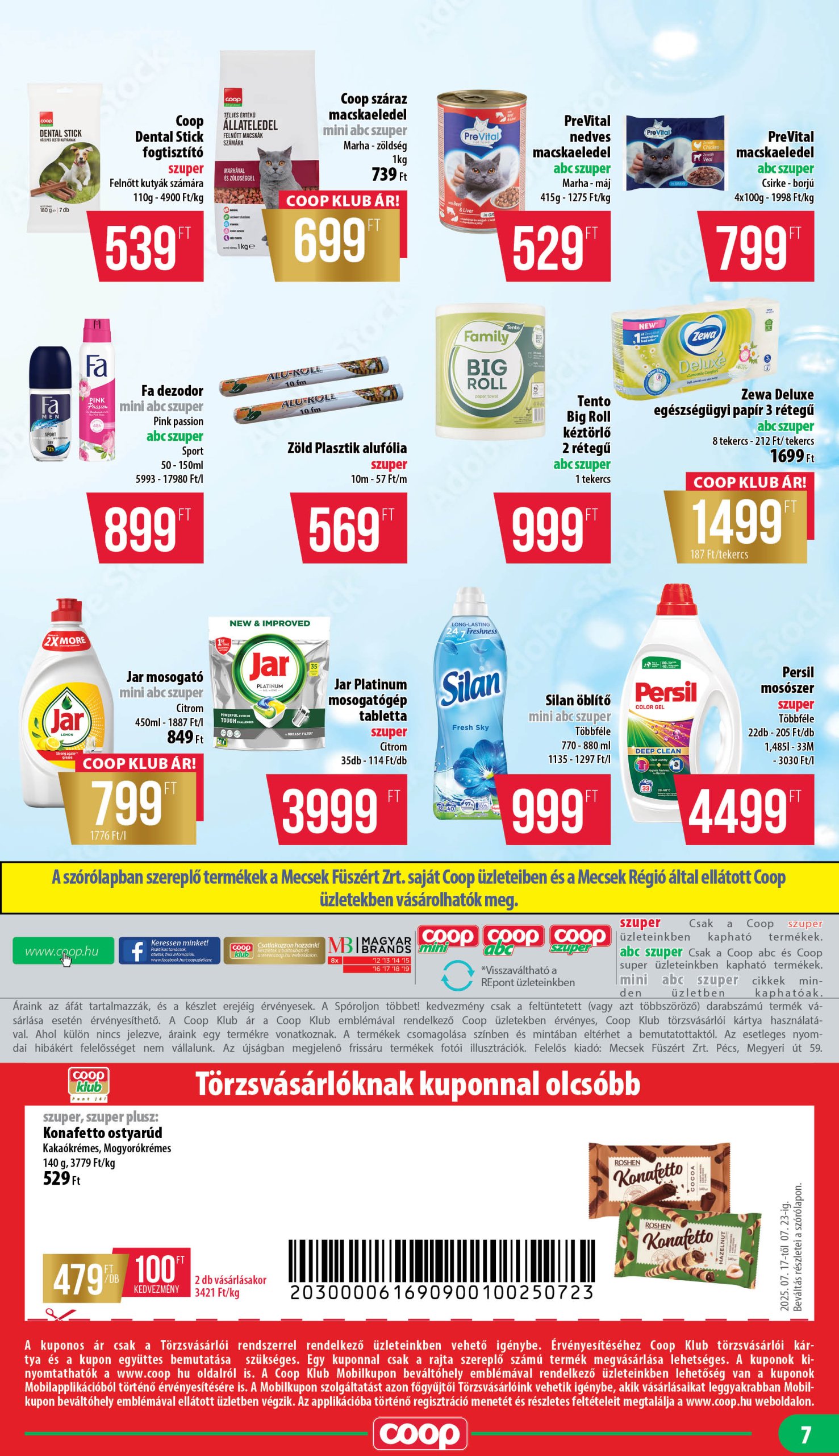 coop - Coop - Mini Abc Szuper Mecsek akciós újság, érvényes 07.17. - 07.23. - page: 7