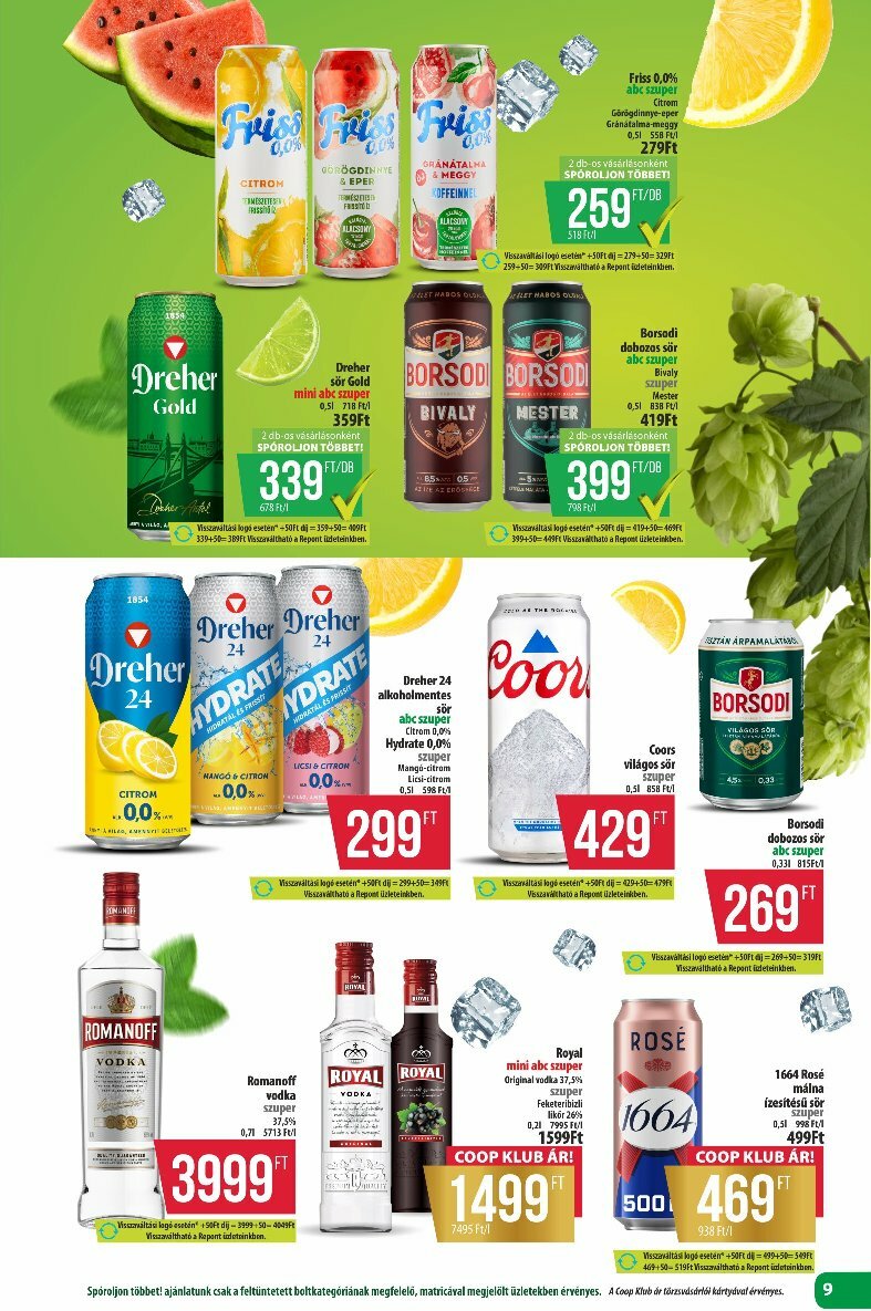 coop - Coop - Észak-Kelet akciós újság, érvényes 08.14. - 08.19. - page: 9