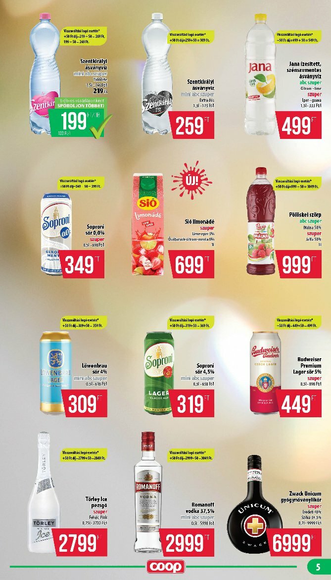 coop - Coop - Mecsek akciós újság, érvényes 08.14. - 08.19. - page: 5
