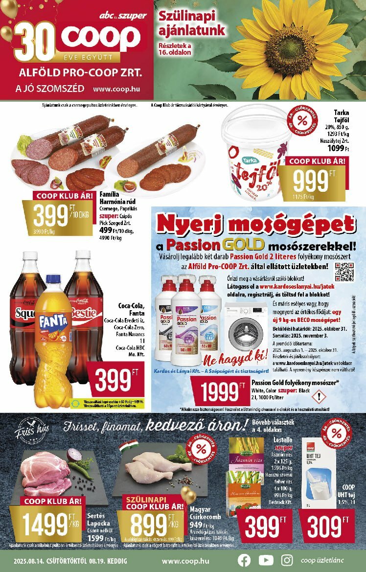 coop - Coop - Alföld akciós újság, érvényes 08.14. - 08.19.