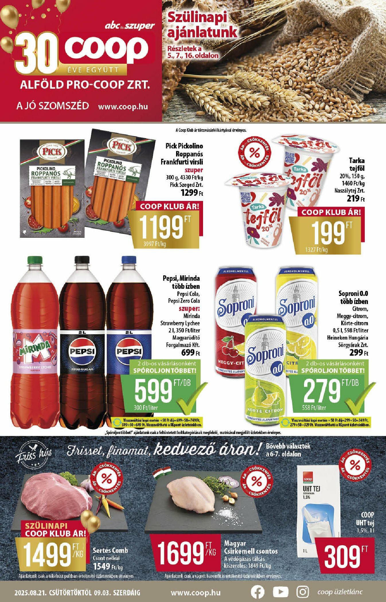 coop - Coop - Alföld akciós újság, érvényes 08.21. - 09.03.