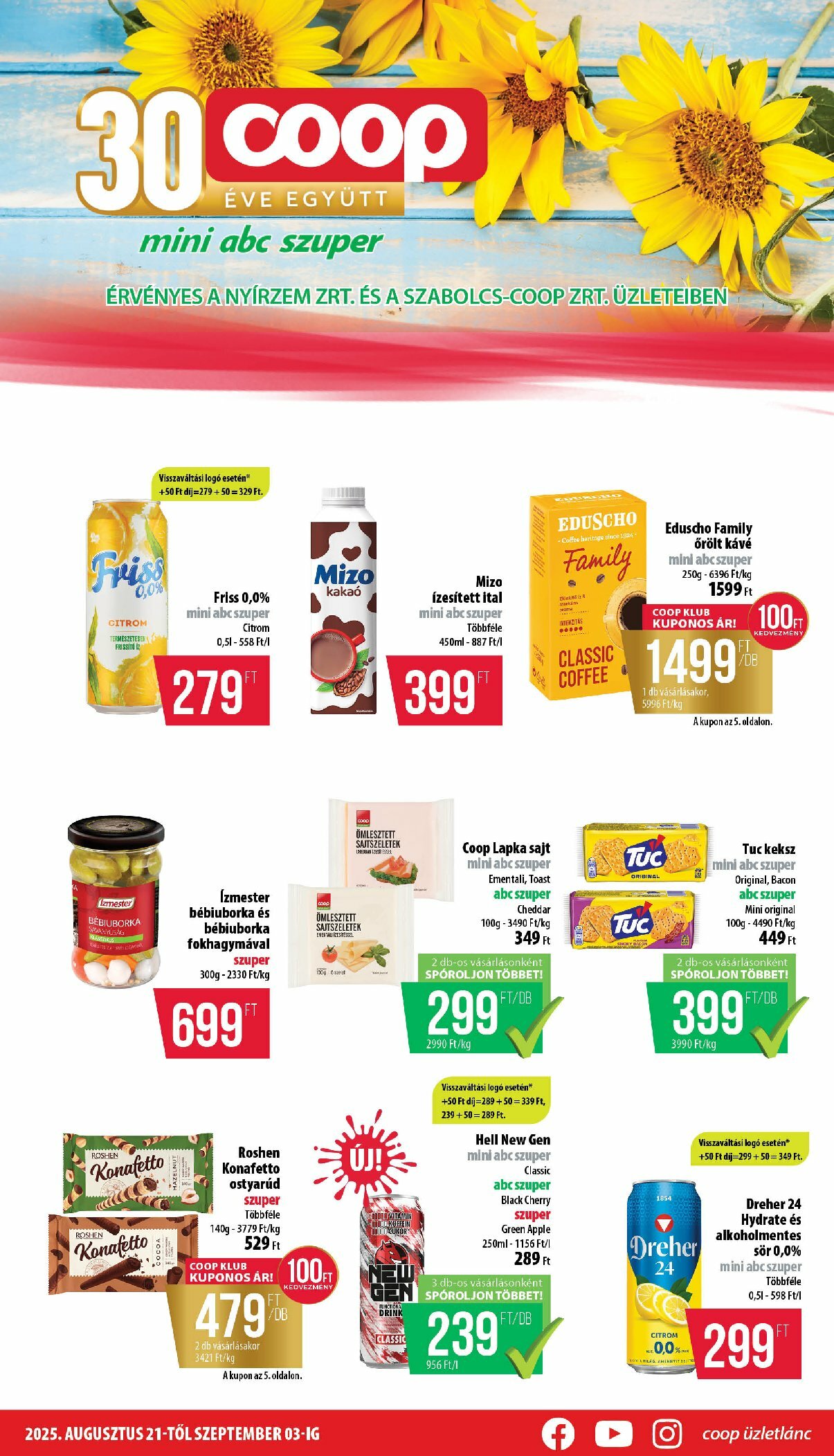 coop - Coop - Nyírzem/Szabolcs Coop akciós újság, érvényes 08.21. - 09.03.