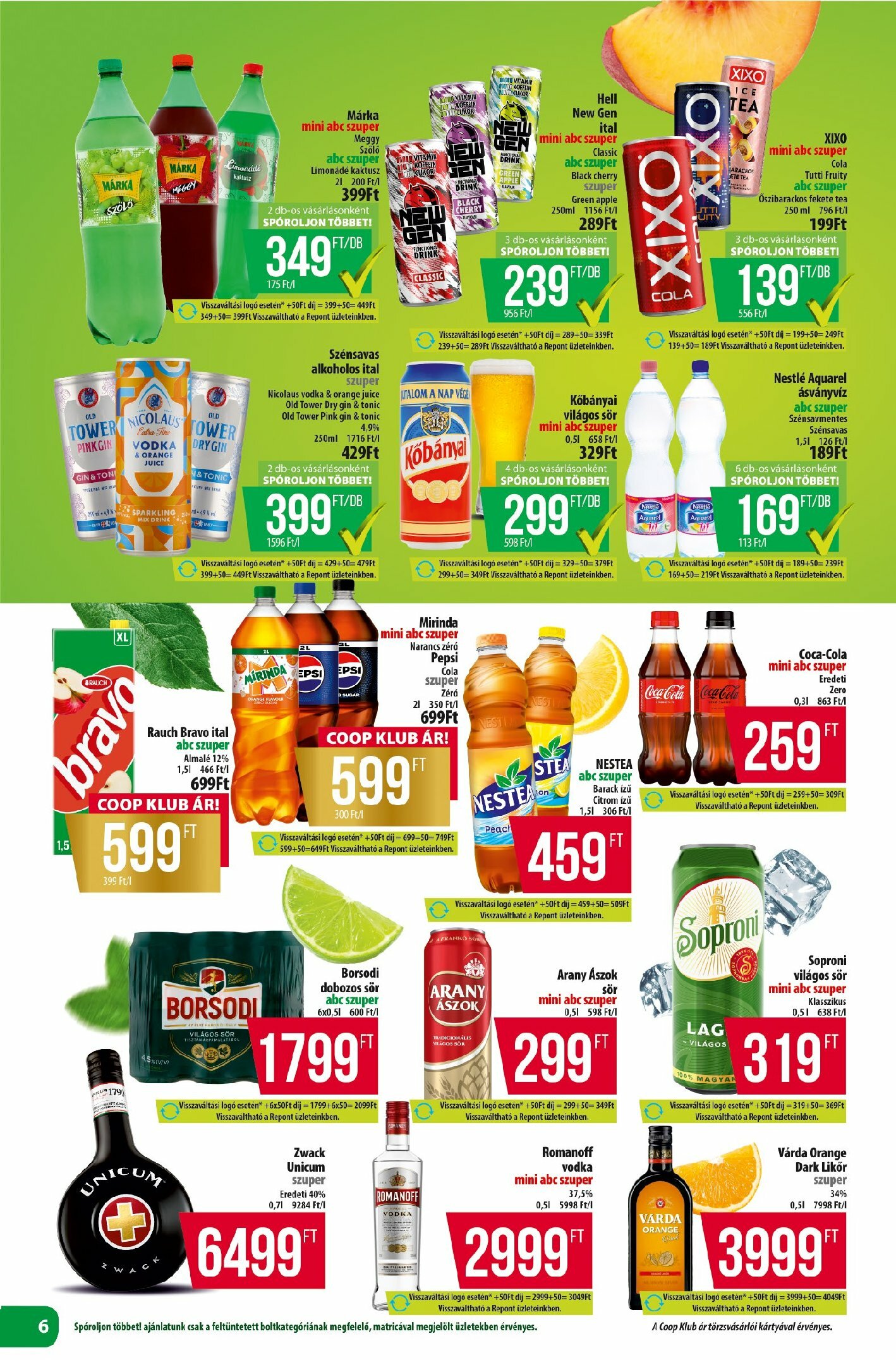 coop - Coop - Észak-Kelet akciós újság, érvényes 08.21. - 08.27. - page: 6