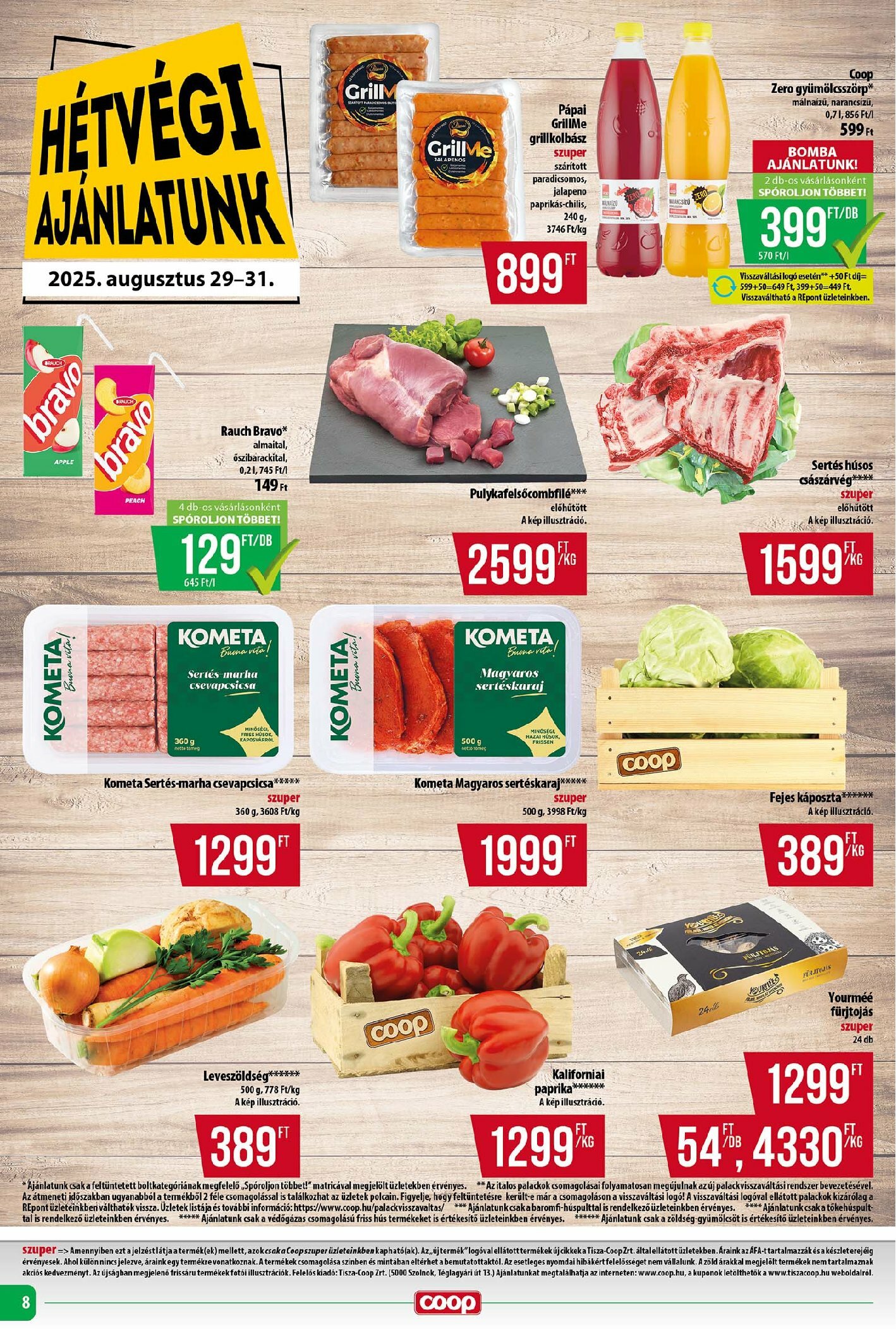 coop - Coop - Tisza - Abc-Szuper akciós újság, érvényes 08.28. - 09.03. - page: 8