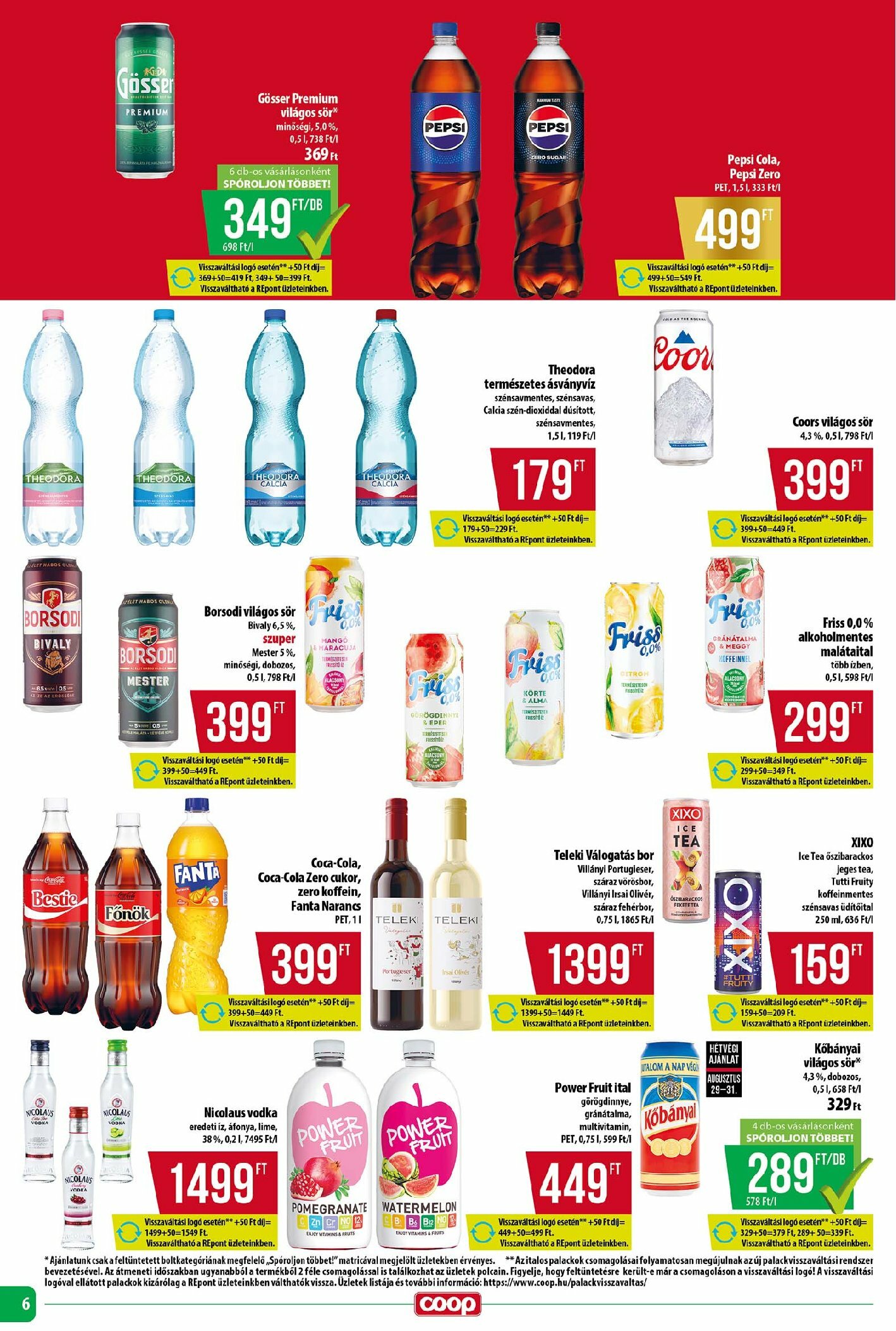coop - Coop - Tisza - Abc-Szuper akciós újság, érvényes 08.28. - 09.03. - page: 6