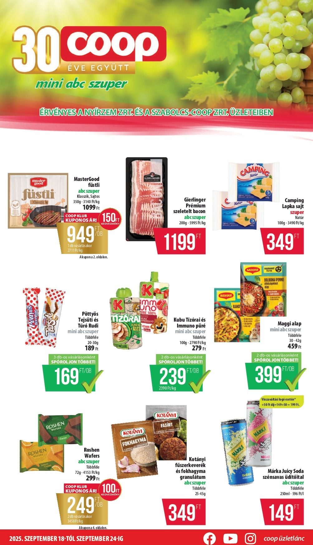 coop - Coop - Nyírzem/Szabolcs Coop akciós újság, érvényes 09.18. - 09.24.