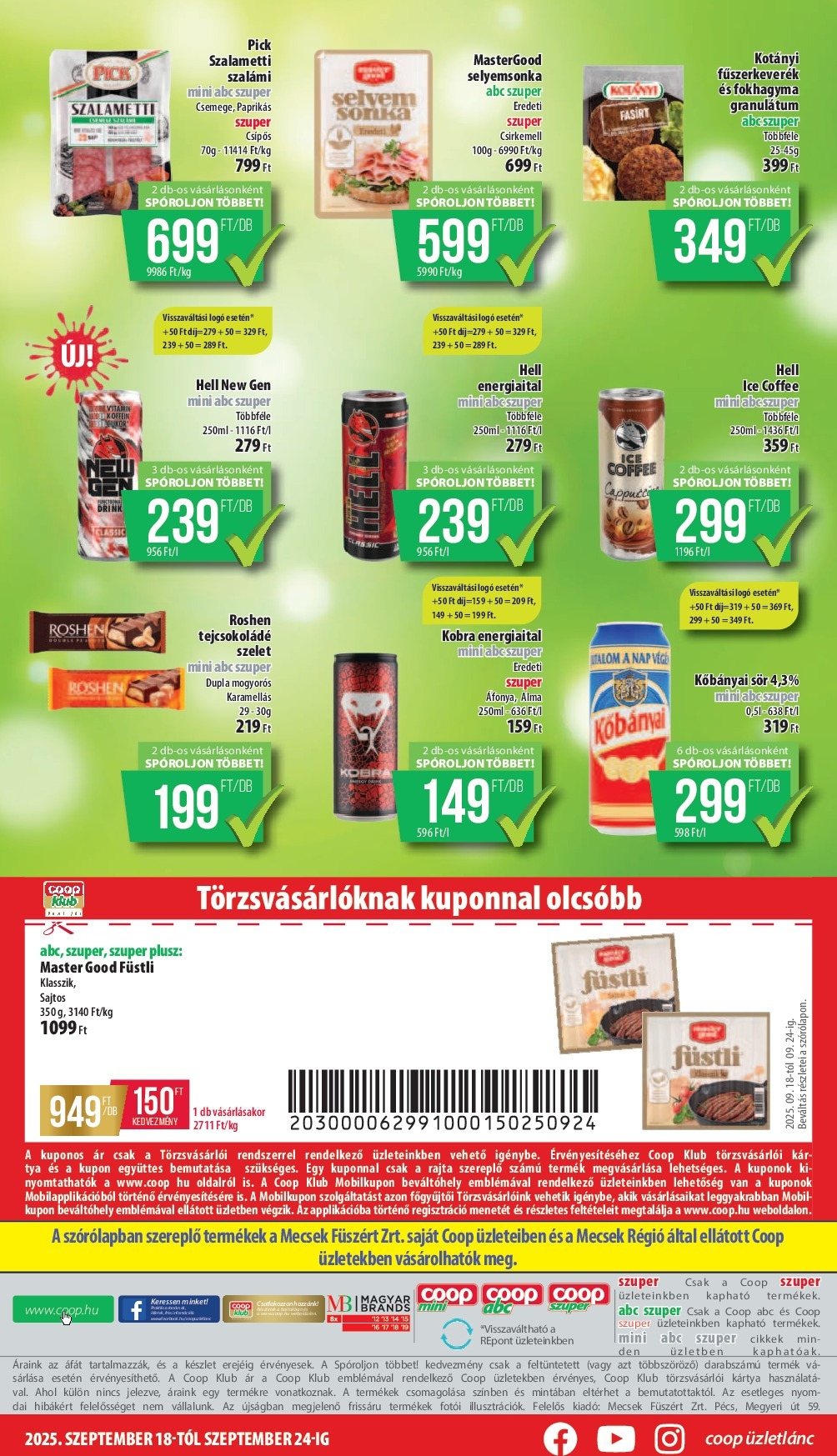 coop - Coop - Mecsek akciós újság, érvényes 09.18. - 09.24. - page: 8