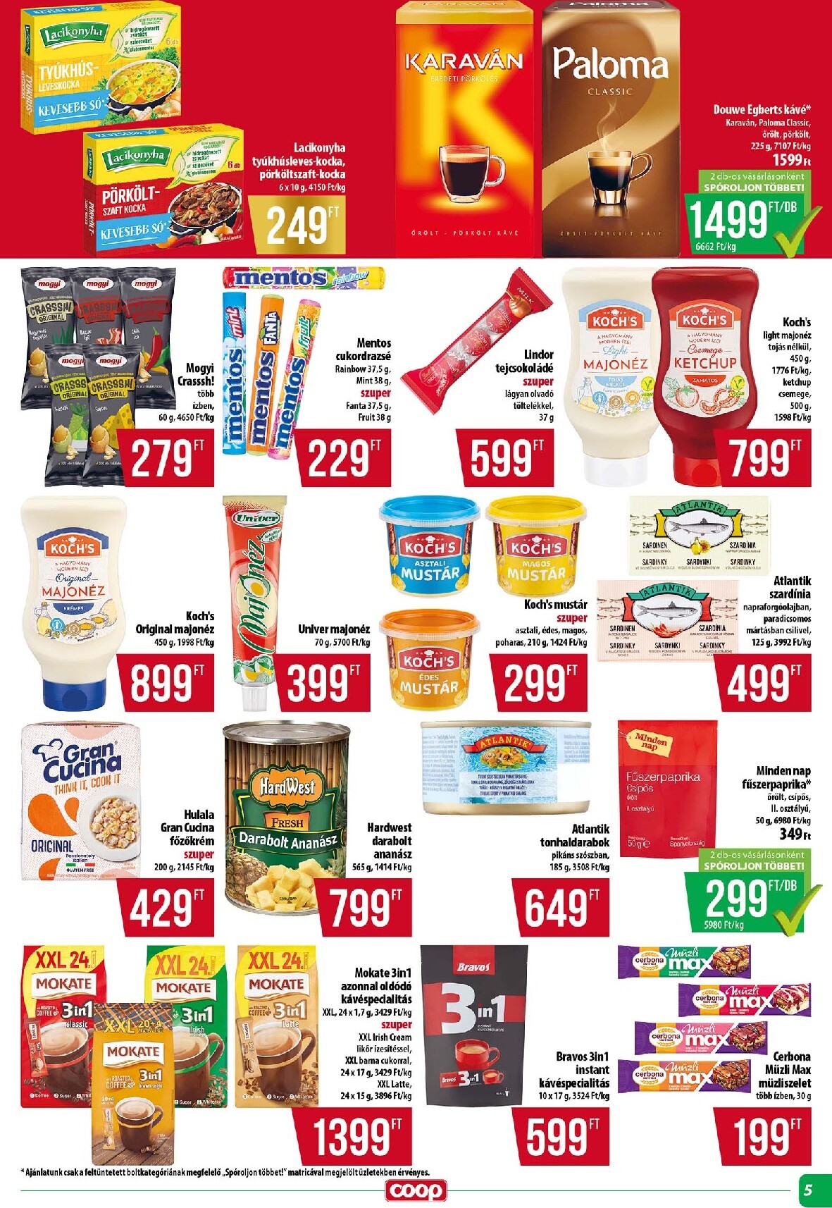 coop - Coop - Tisza - Abc-Szuper akciós újság, érvényes 09.25. - 10.01. - page: 5