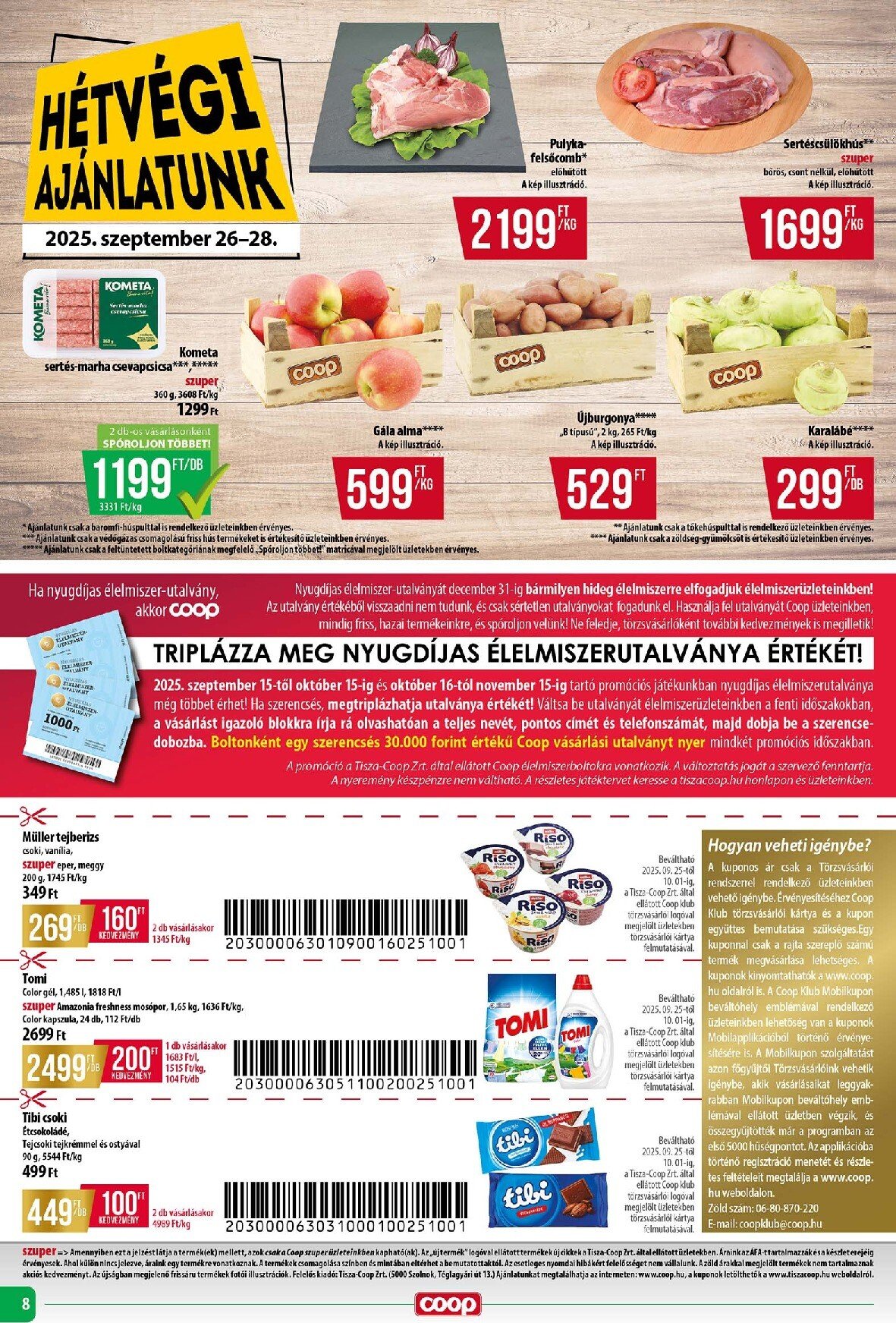 coop - Coop - Tisza - Abc-Szuper akciós újság, érvényes 09.25. - 10.01. - page: 8