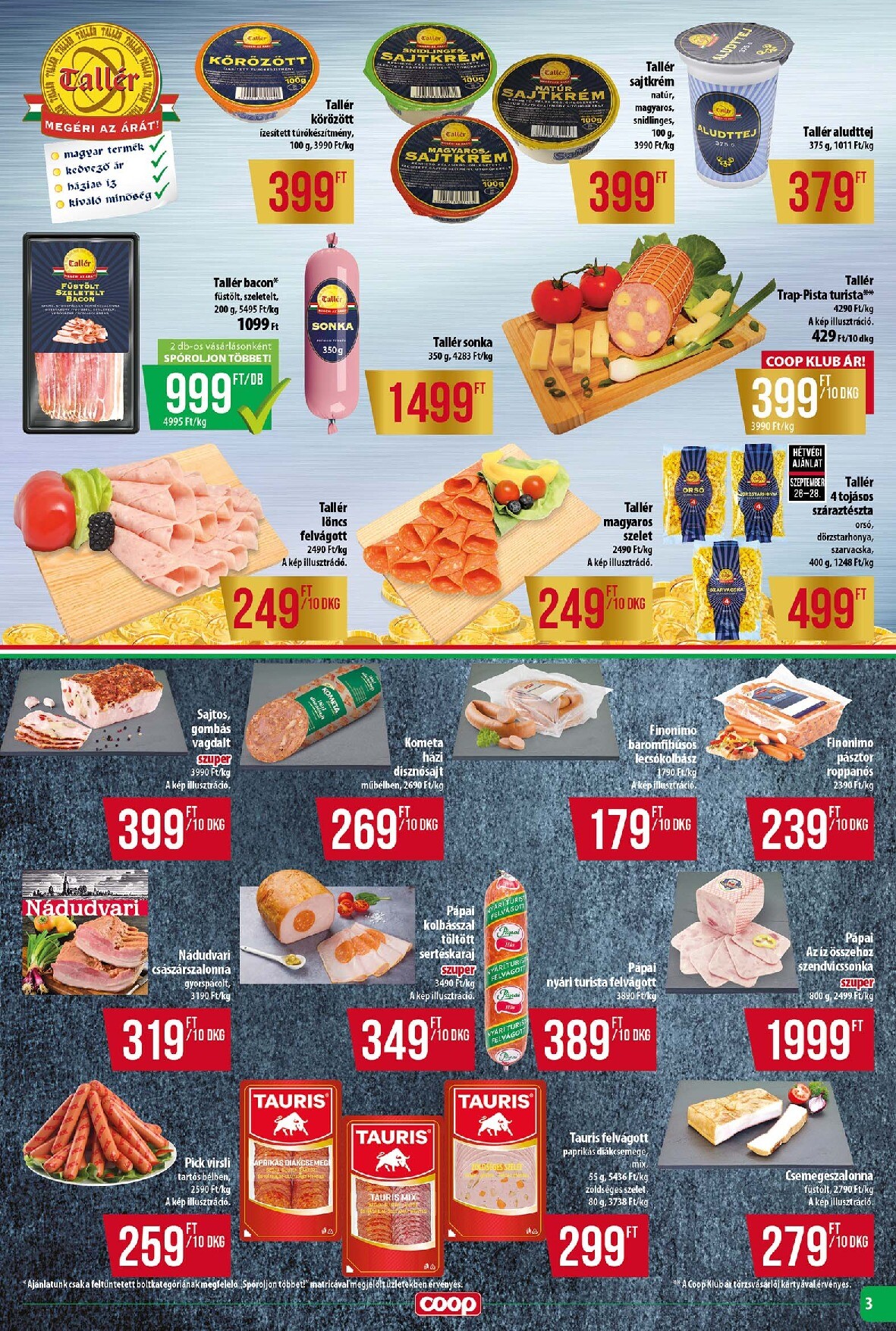 coop - Coop - Tisza - Abc-Szuper akciós újság, érvényes 09.25. - 10.01. - page: 3