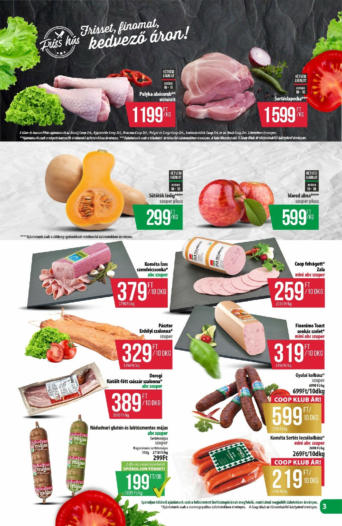 coop - Coop - Észak-Kelet akciós újság, érvényes 10.16. - 10.22. - page: 3