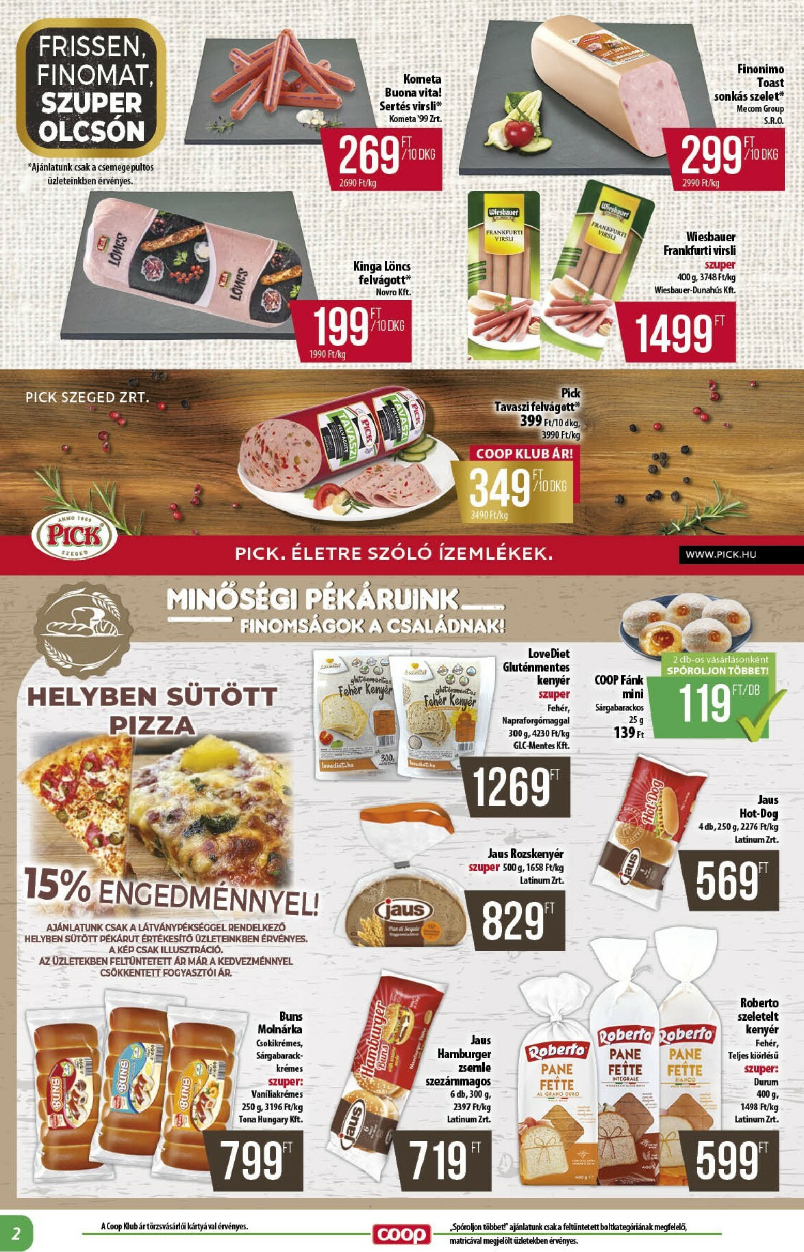 coop - Coop - Abc Szuper Alföld akciós újság, érvényes 10.16. - 10.22. - page: 2