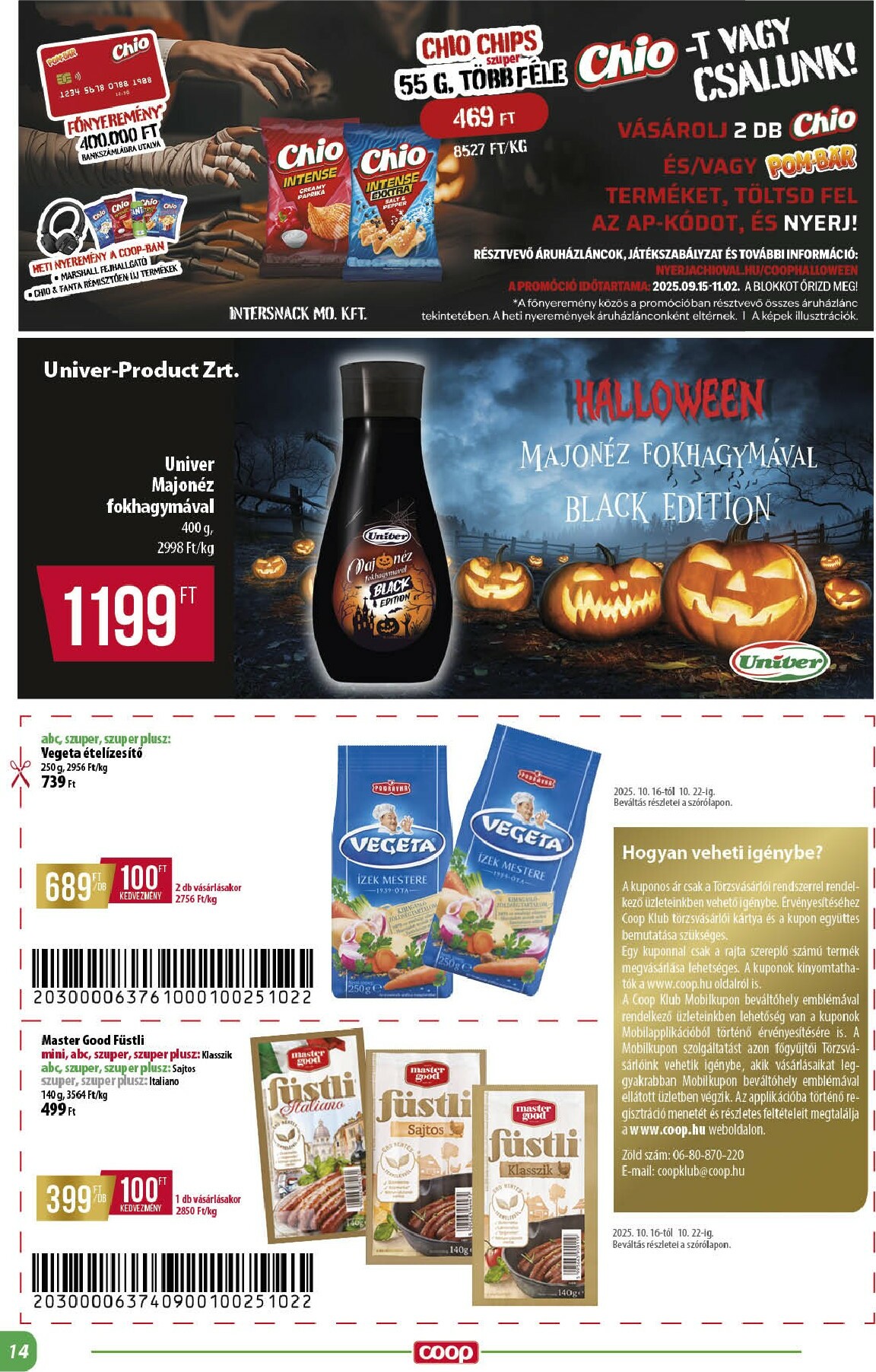 coop - Coop - Abc Szuper Alföld akciós újság, érvényes 10.16. - 10.22. - page: 14