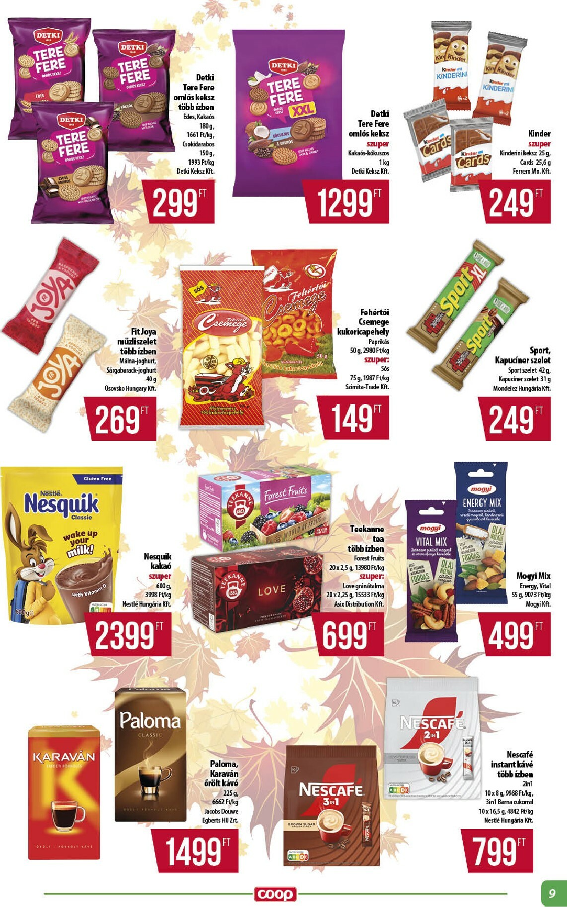 coop - Coop - Abc Szuper Alföld akciós újság, érvényes 10.16. - 10.22. - page: 9