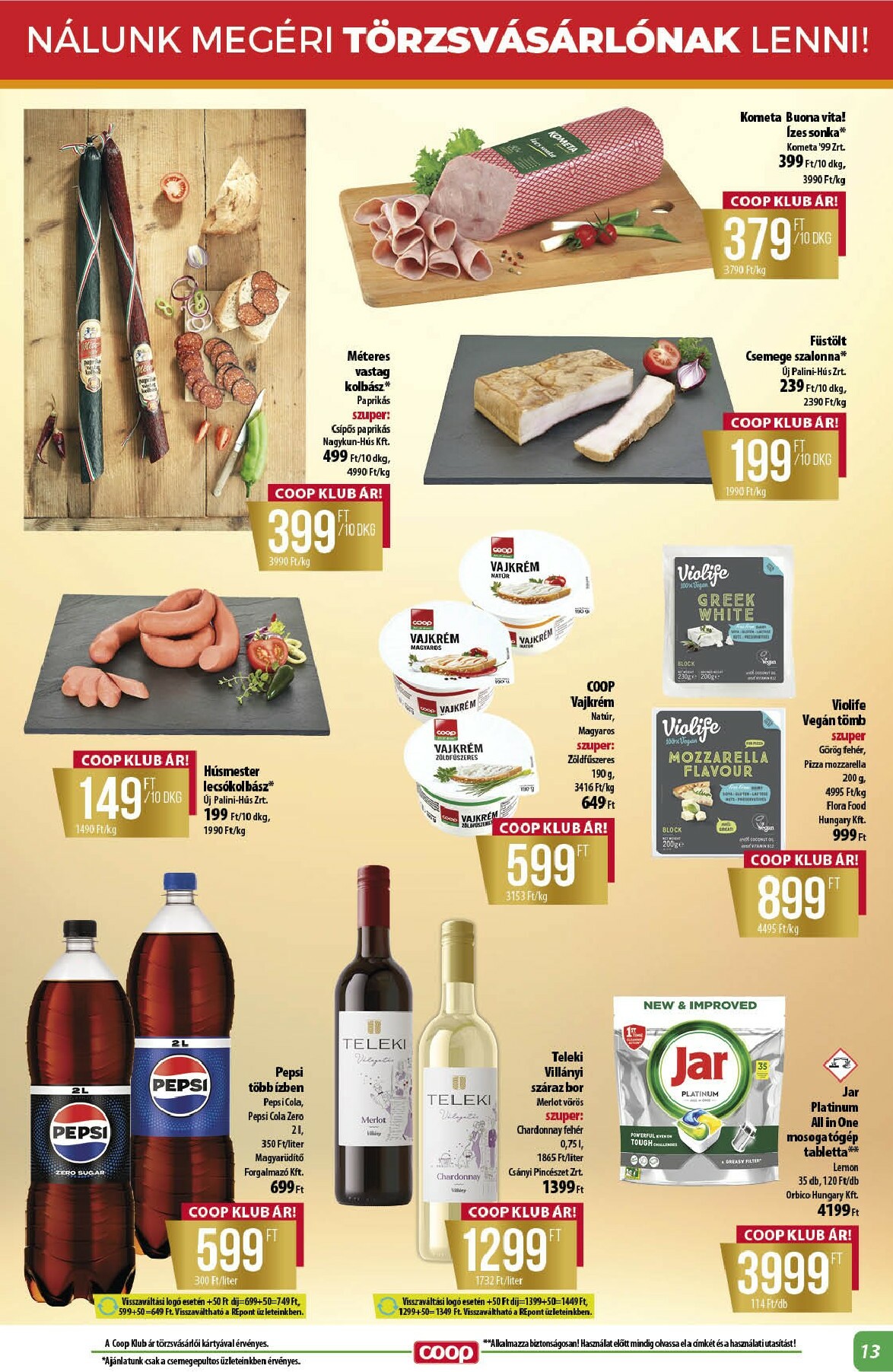 coop - Coop - Abc Szuper Alföld akciós újság, érvényes 10.16. - 10.22. - page: 13