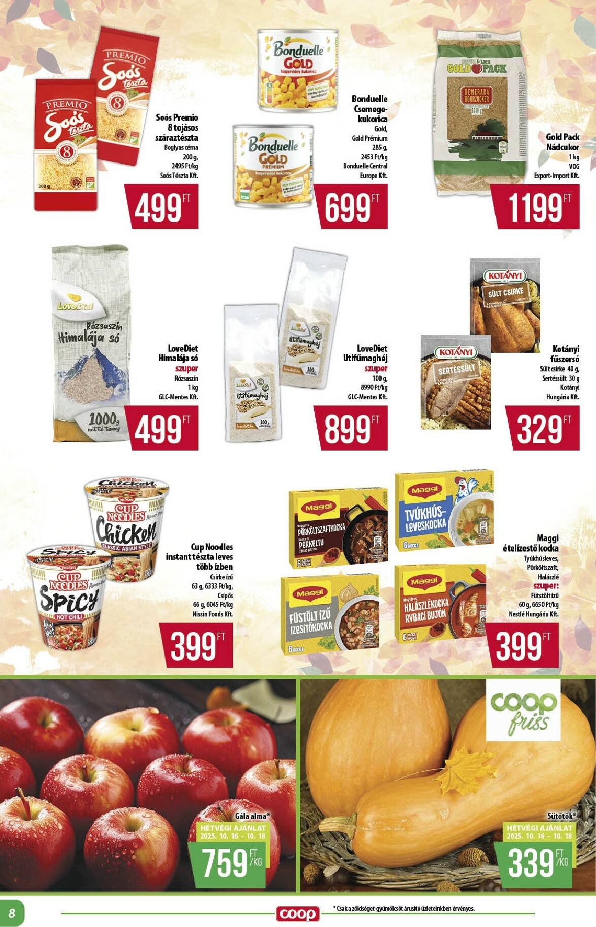 coop - Coop - Abc Szuper Alföld akciós újság, érvényes 10.16. - 10.22. - page: 8
