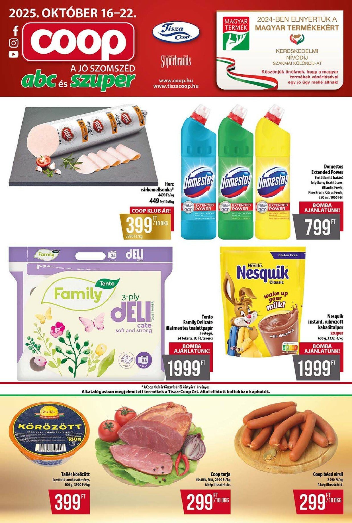 coop - Coop - Tisza Abc-Szuper akciós újság, érvényes 10.16. - 10.22.