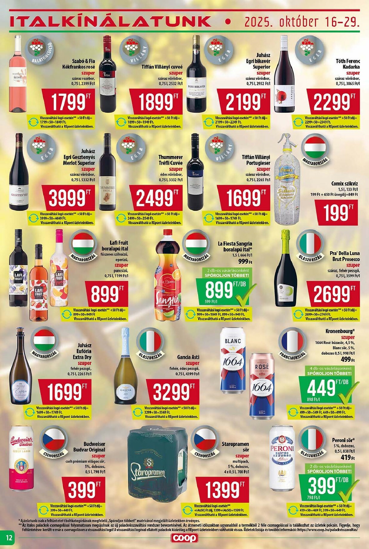 coop - Coop - Tisza Abc-Szuper akciós újság, érvényes 10.16. - 10.22. - page: 12