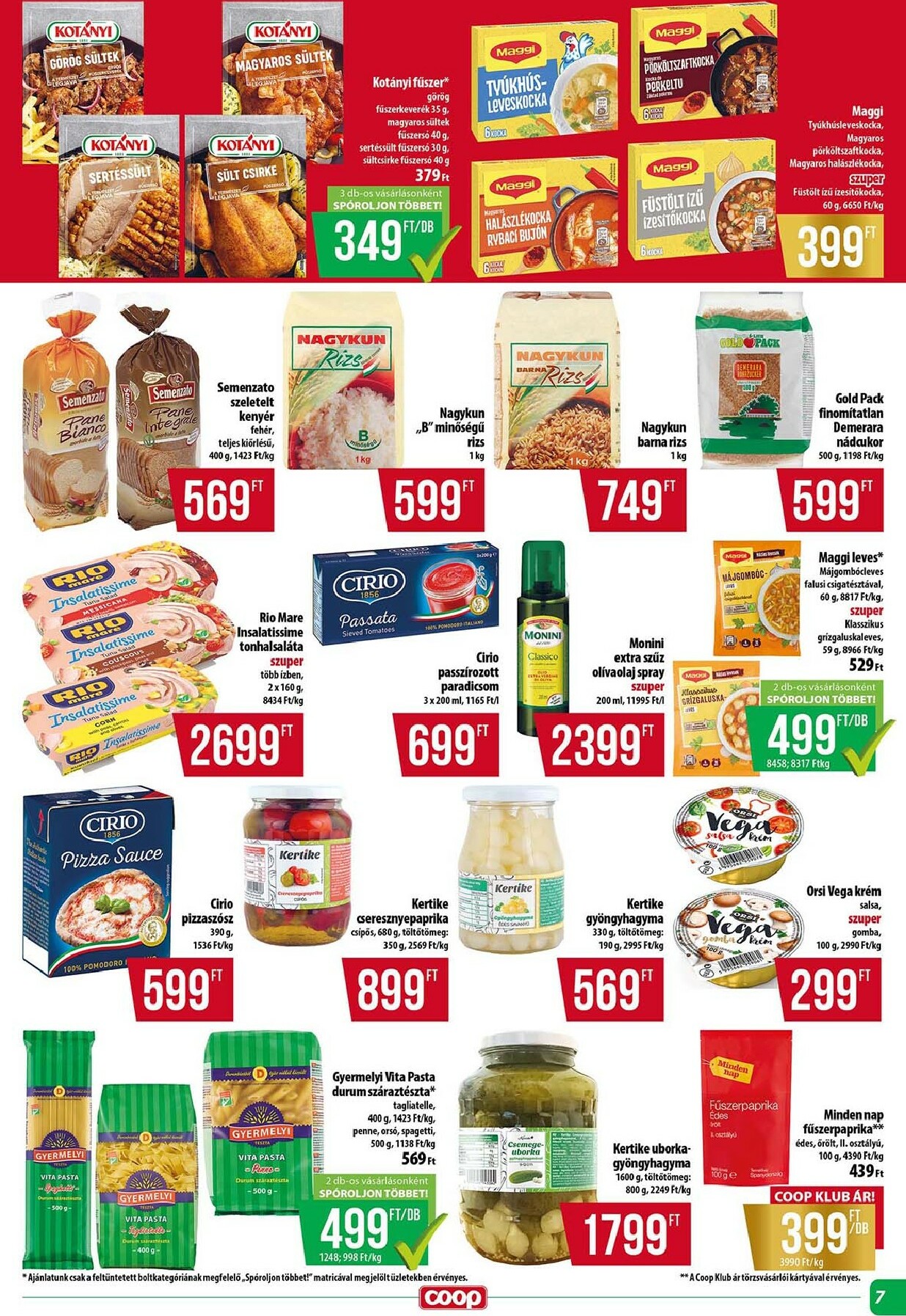 coop - Coop - Tisza Abc-Szuper akciós újság, érvényes 10.16. - 10.22. - page: 7