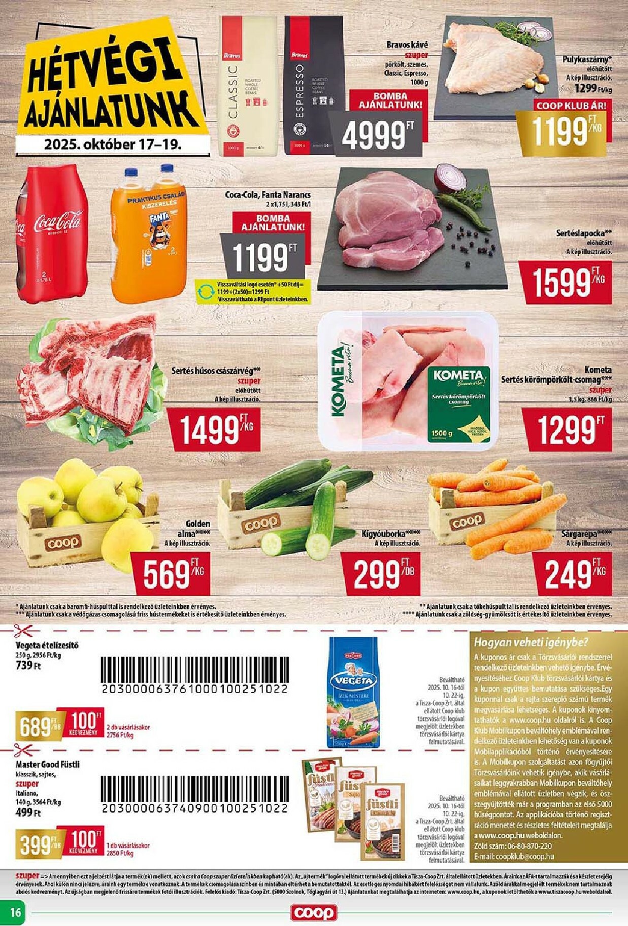coop - Coop - Tisza Abc-Szuper akciós újság, érvényes 10.16. - 10.22. - page: 16