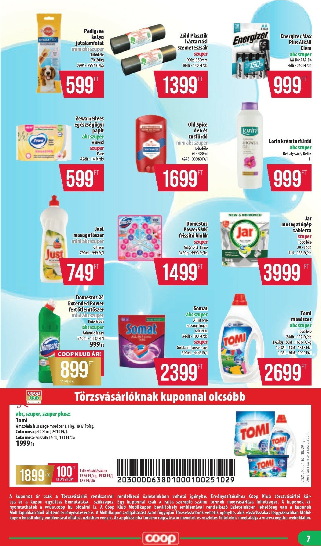 coop - Coop - Nyírzem/Szabolcs Coop akciós újság, érvényes 10.24. - 10.29. - page: 7