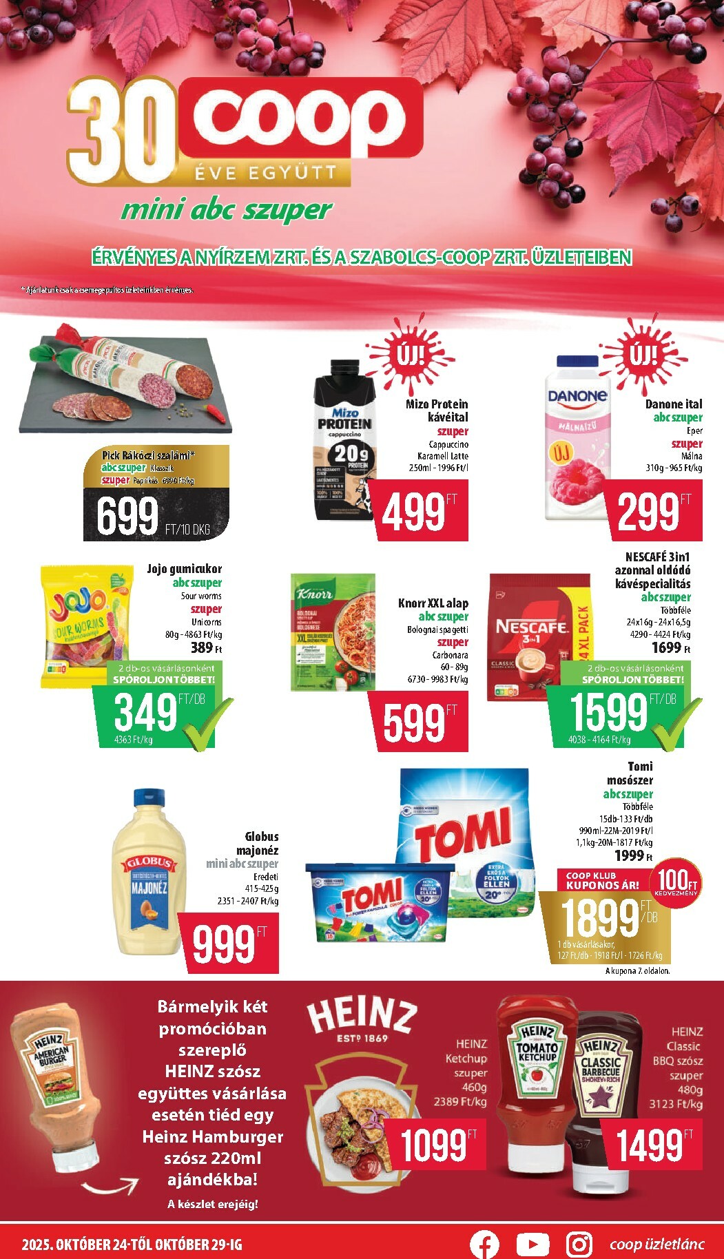 coop - Coop - Nyírzem/Szabolcs Coop akciós újság, érvényes 10.24. - 10.29.