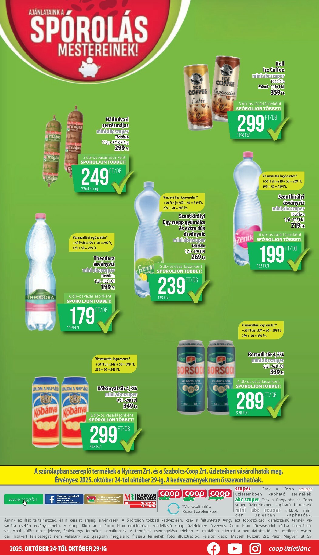 coop - Coop - Nyírzem/Szabolcs Coop akciós újság, érvényes 10.24. - 10.29. - page: 8