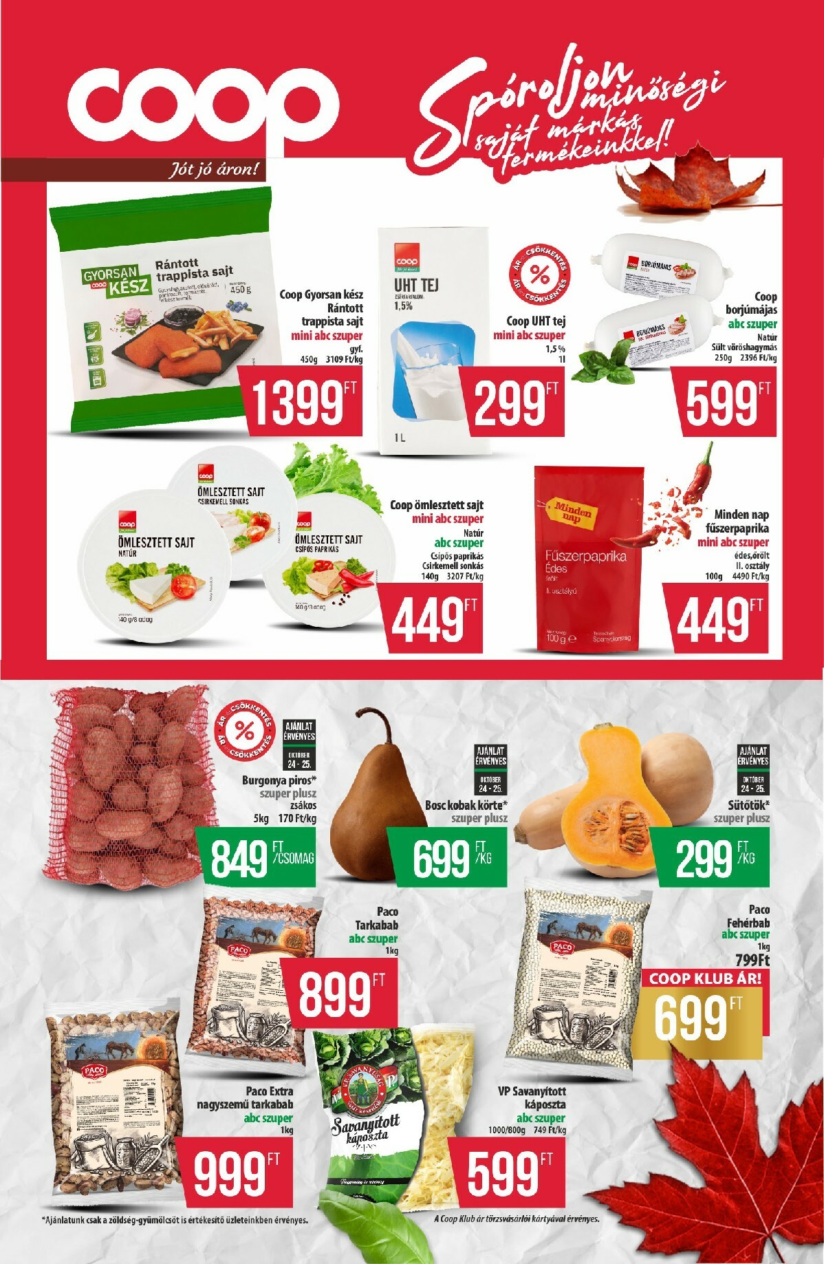 coop - Coop - Észak-Kelet akciós újság, érvényes 10.24. - 10.29. - page: 8