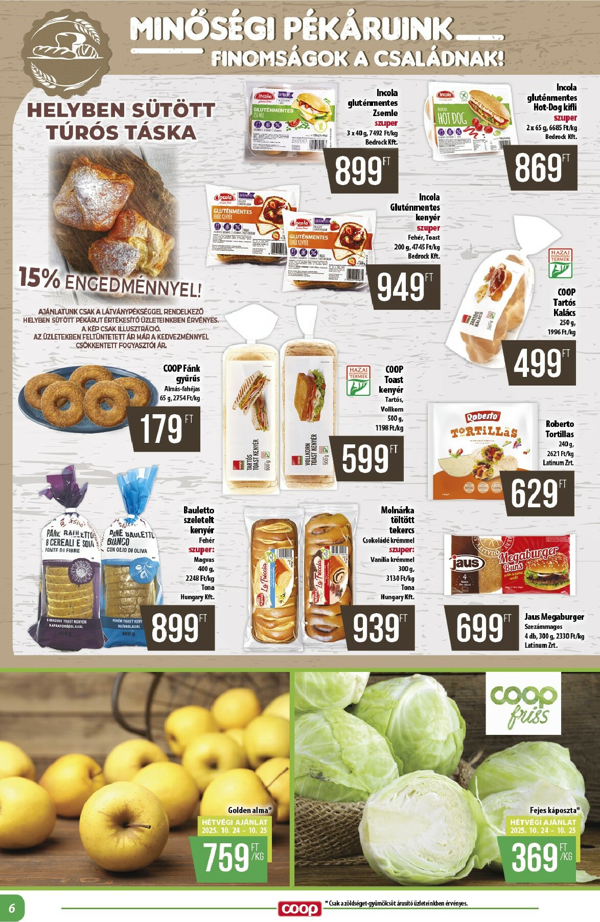 coop - Coop - Alföld akciós újság, érvényes 10.24. - 10.29. - page: 6