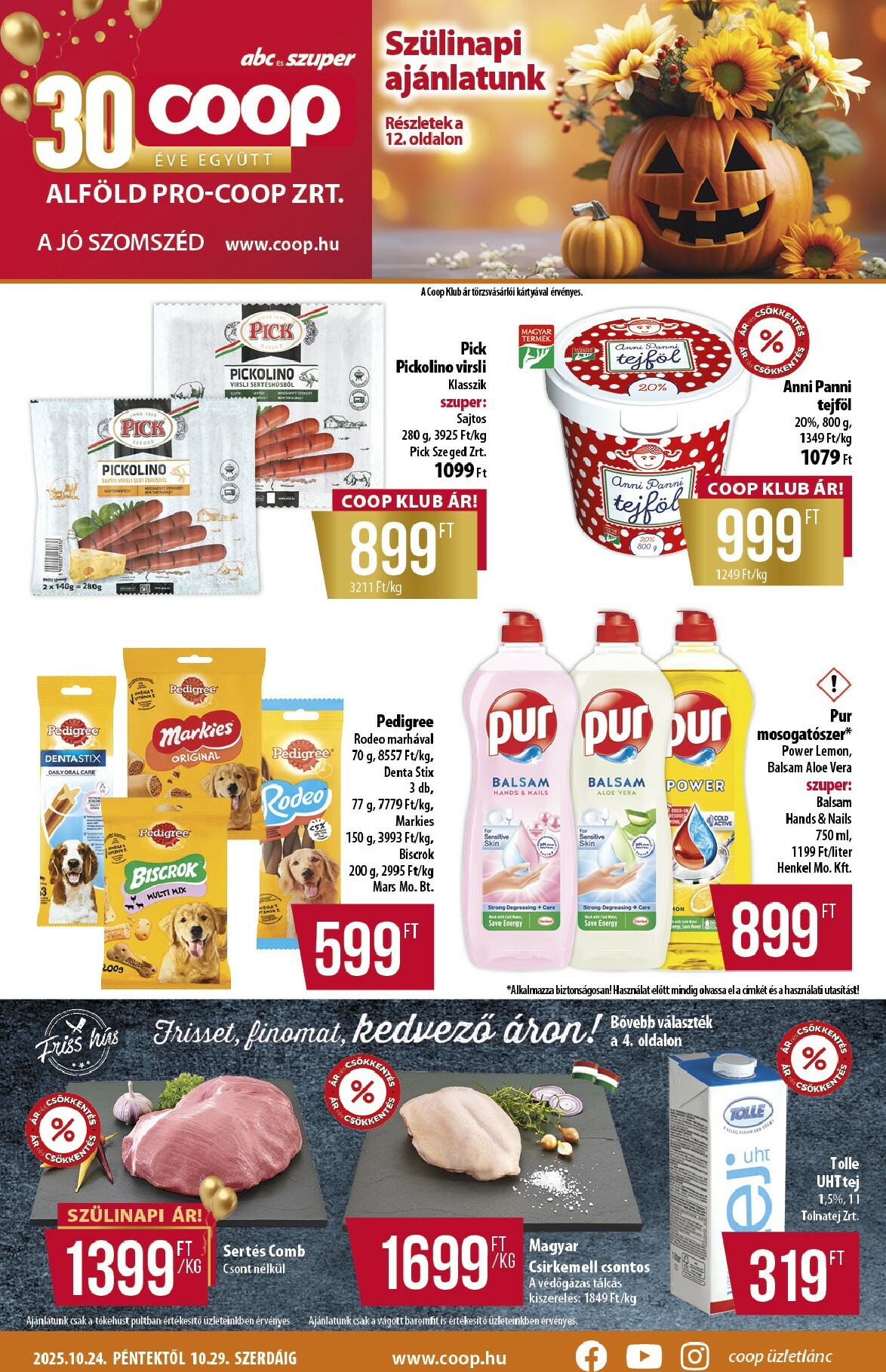 coop - Coop - Alföld akciós újság, érvényes 10.24. - 10.29.