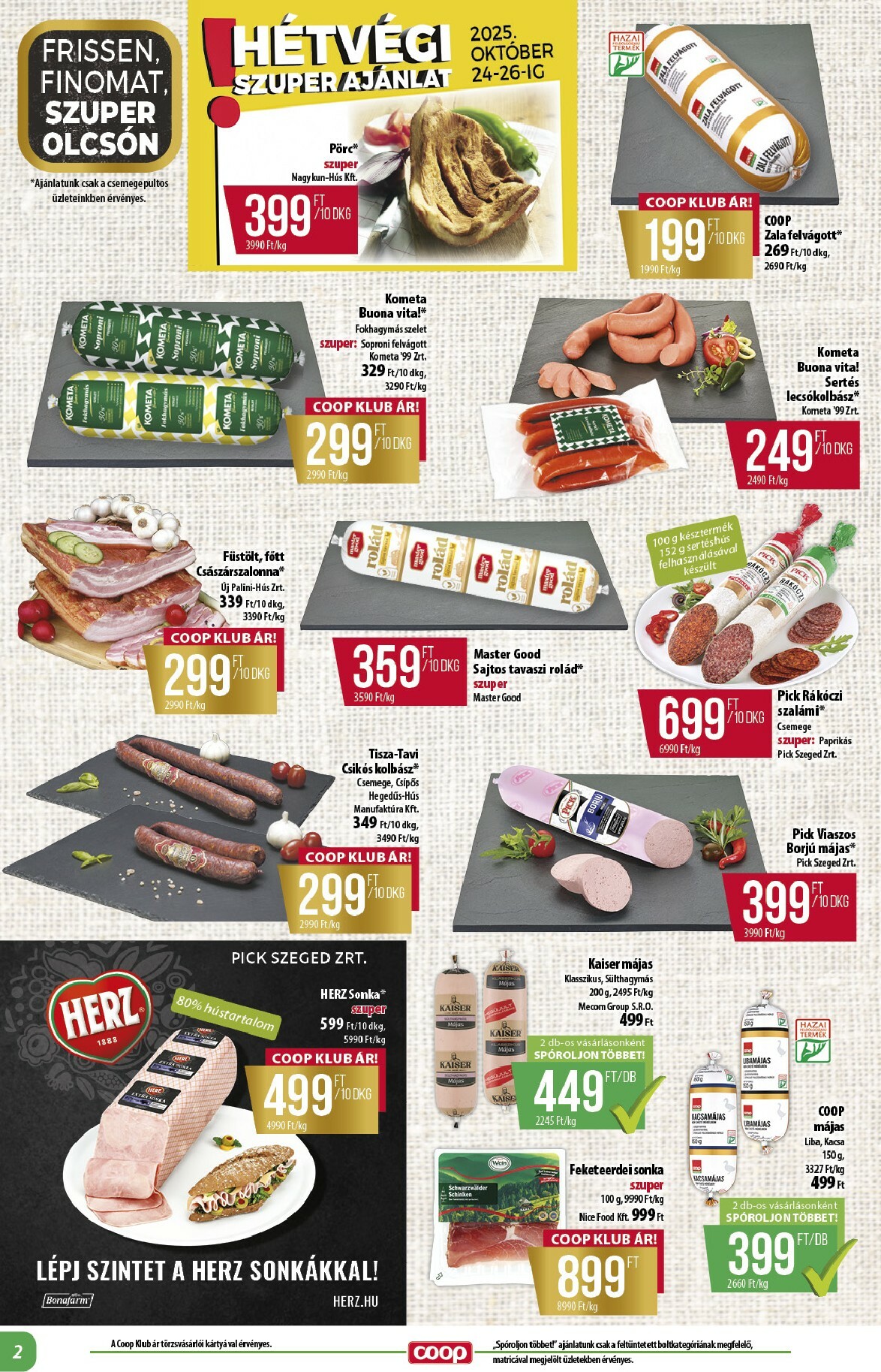 coop - Coop - Alföld akciós újság, érvényes 10.24. - 10.29. - page: 2