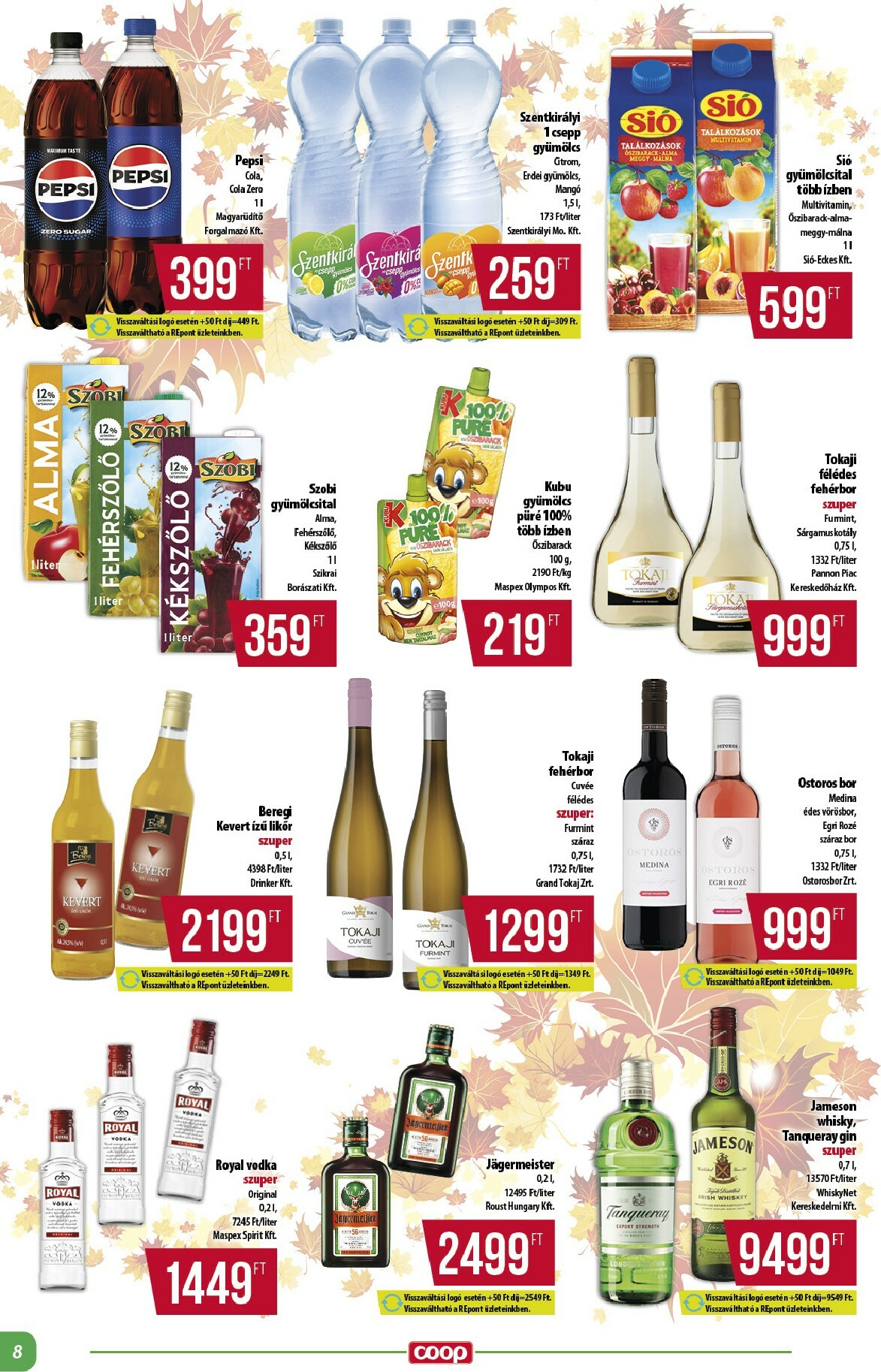 coop - Coop - Alföld akciós újság, érvényes 10.24. - 10.29. - page: 8