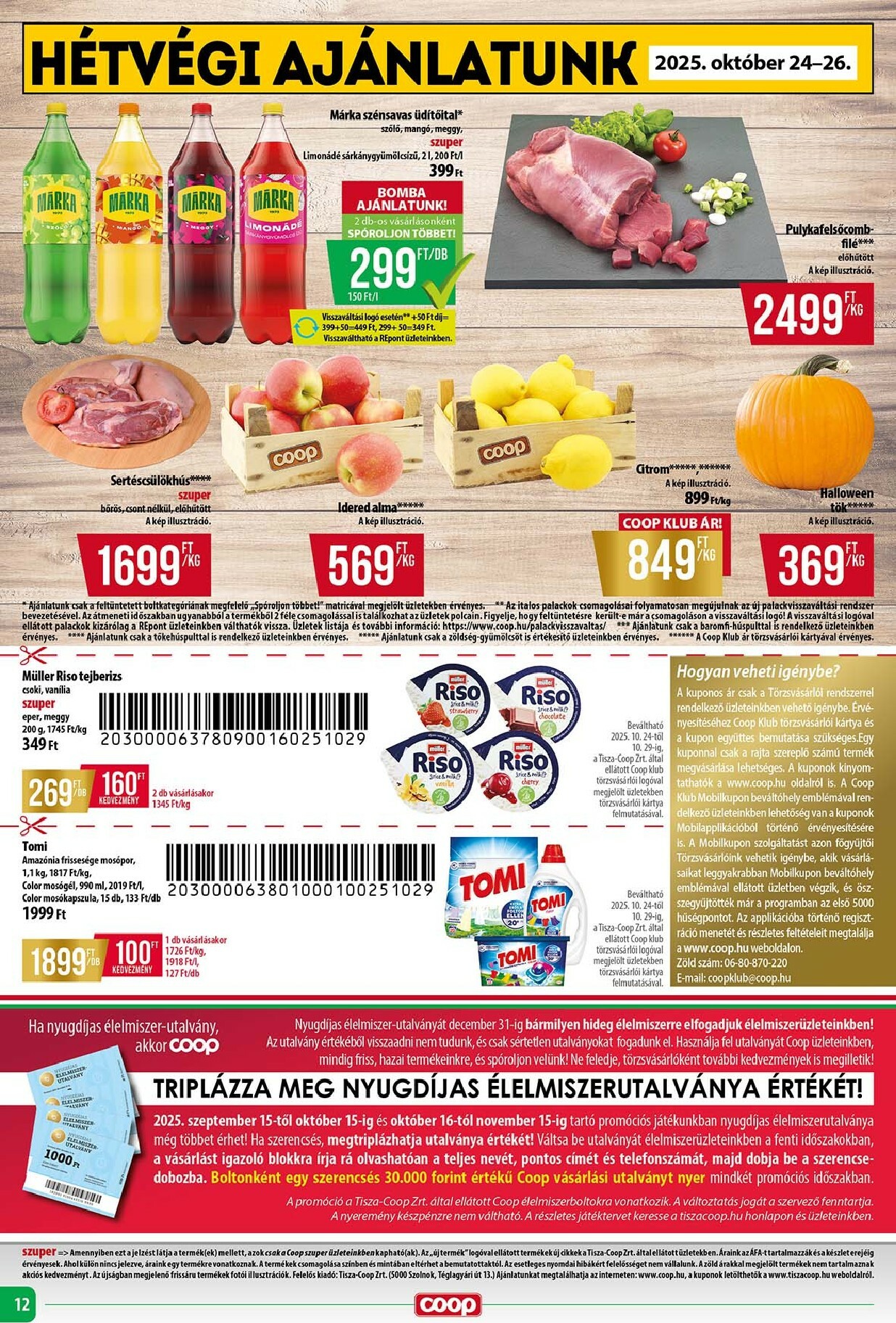 coop - Coop - Tisza - Abc-Szuper akciós újság, érvényes 10.24. - 10.29. - page: 12