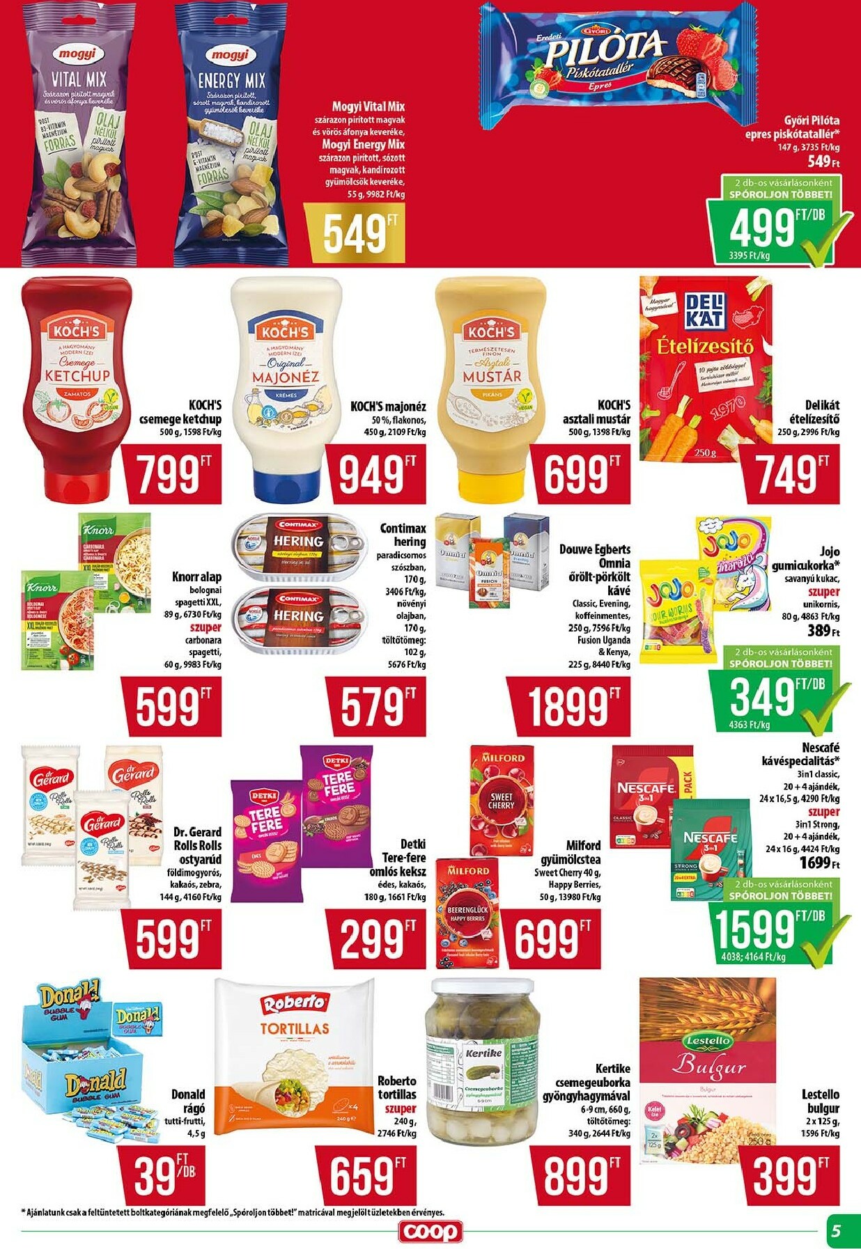 coop - Coop - Tisza - Abc-Szuper akciós újság, érvényes 10.24. - 10.29. - page: 5