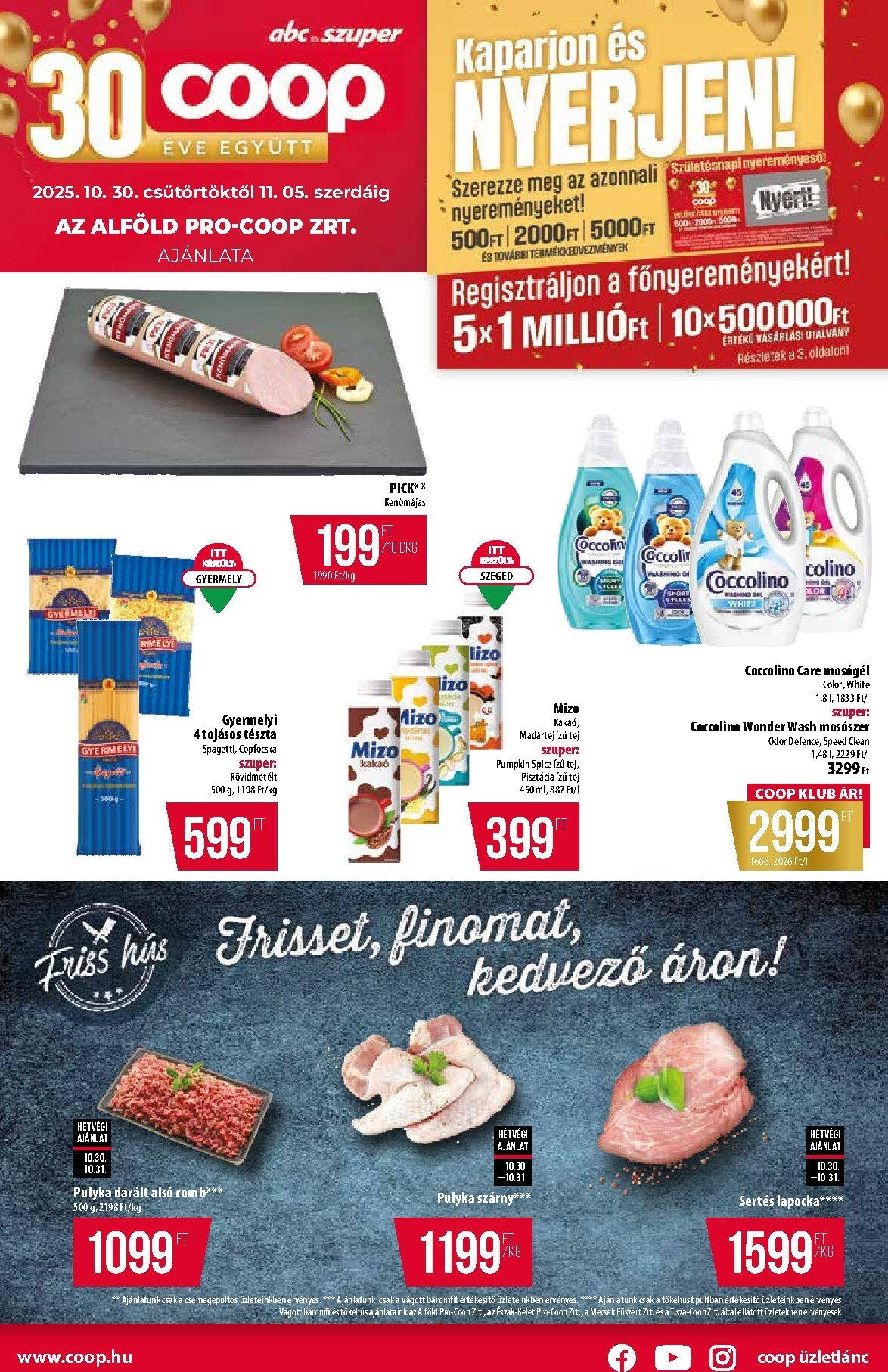 coop - Coop - Alföld Abc-Szuper akciós újság, érvényes 10.30. - 11.05. - page: 1