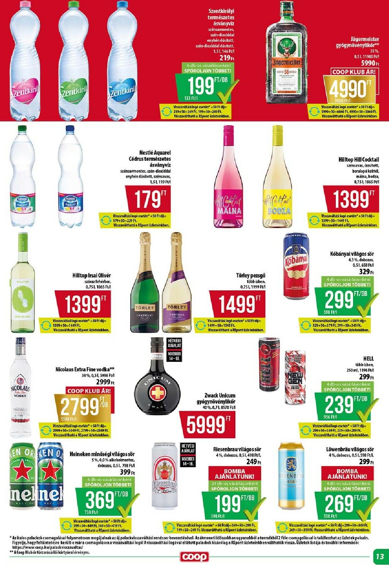 coop - Coop - Szuper Plusz akciós újság, érvényes 11.13. - 11.19. - page: 13
