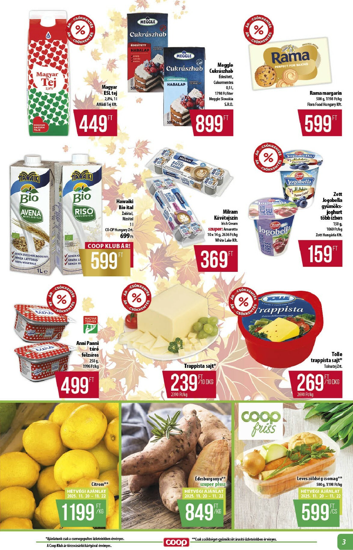 coop - Coop - Alföld akciós újság, érvényes 11.20. - 11.26. - page: 3