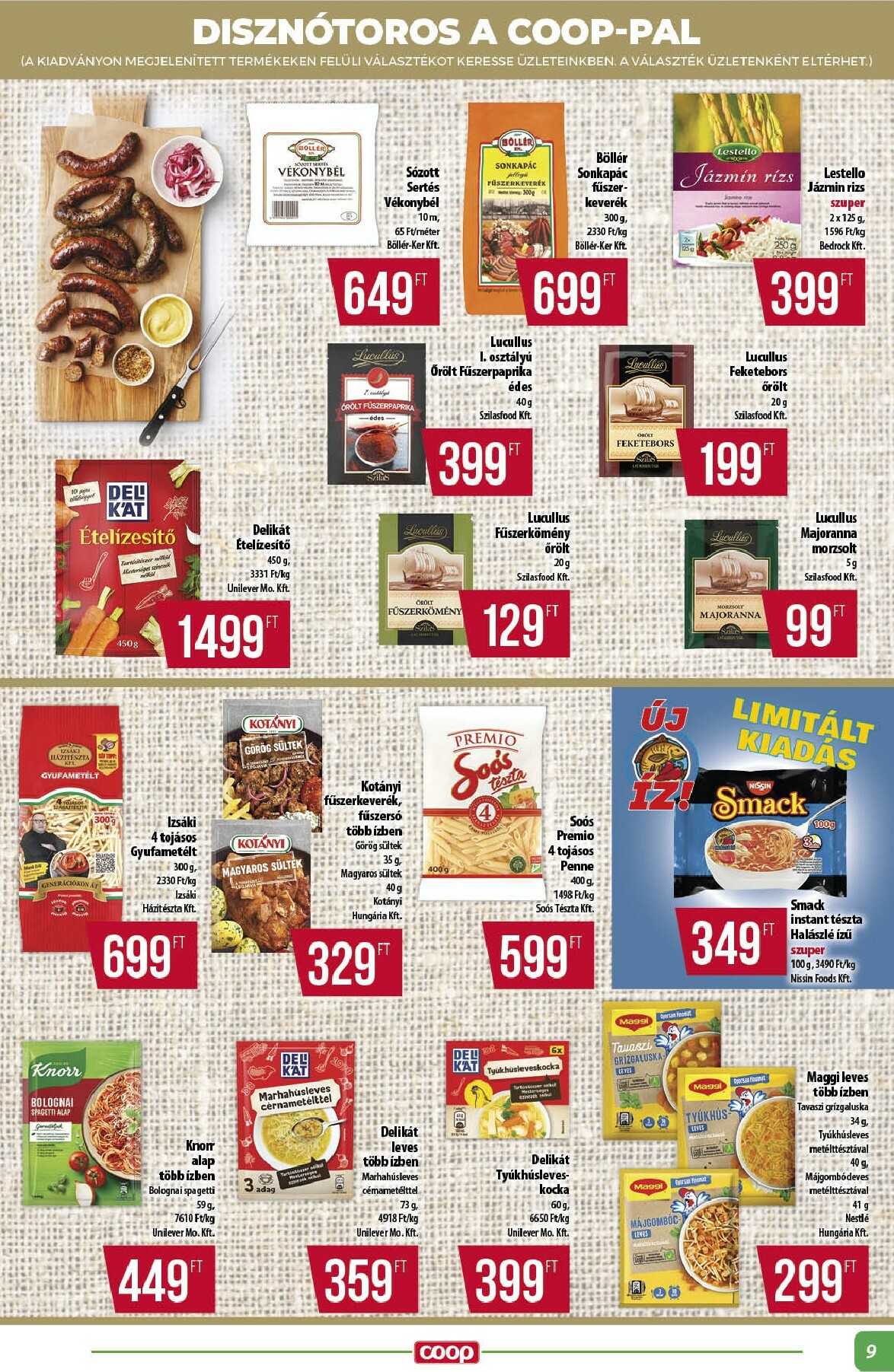 coop - Coop - Alföld akciós újság, érvényes 11.20. - 11.26. - page: 9