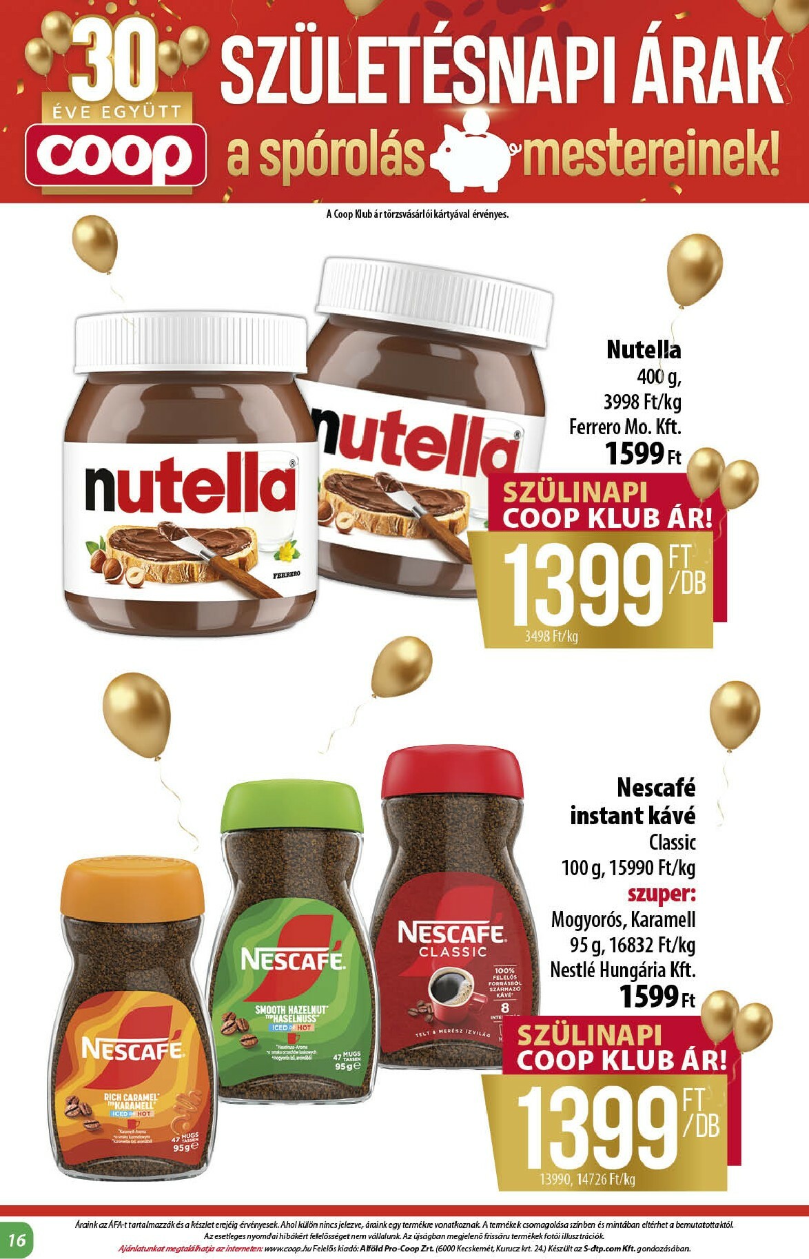coop - Coop - Alföld akciós újság, érvényes 11.20. - 11.26. - page: 16