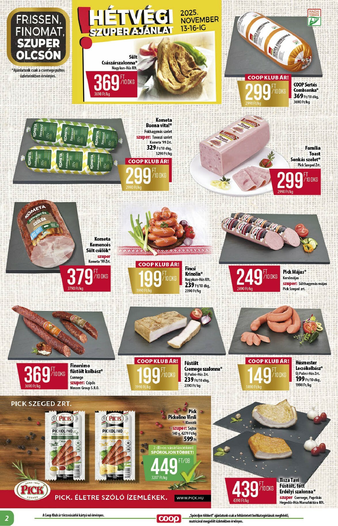 coop - Coop - Alföld akciós újság, érvényes 11.13. - 11.19. - page: 2