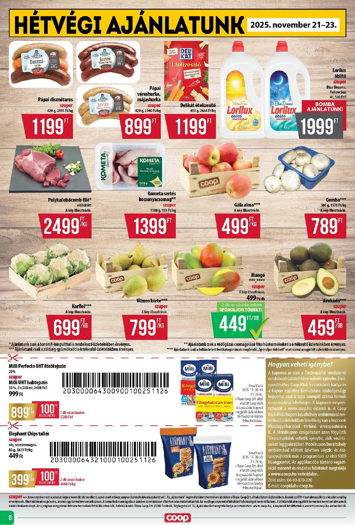 coop - Coop - Tisza - Abc-Szuper akciós újság, érvényes 11.20. - 11.26. - page: 8