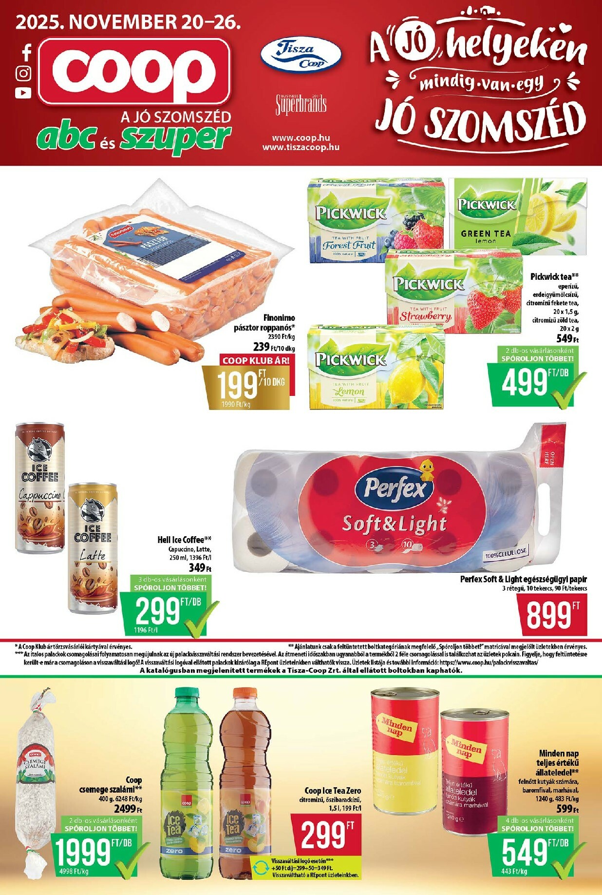 coop - Coop - Tisza - Abc-Szuper akciós újság, érvényes 11.20. - 11.26.