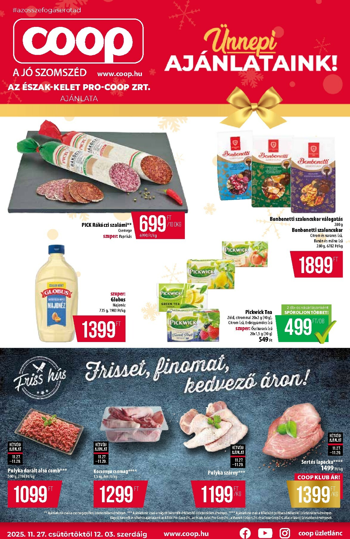 coop - Coop - Észak-Kelet akciós újság, érvényes 11.27. - 12.03.