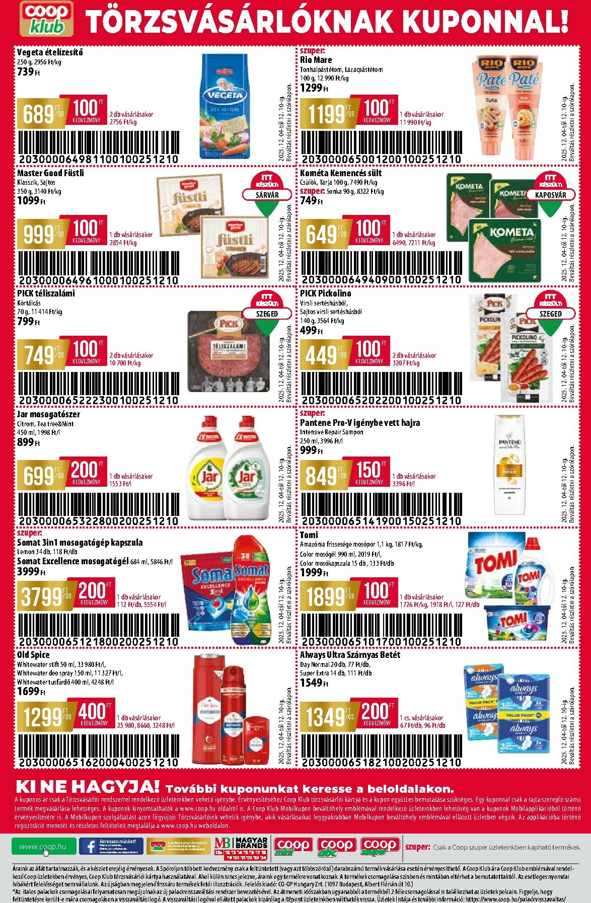 coop - Coop - Abc-Szuper akciós újság, érvényes 12.04. - 12.10. - page: 12