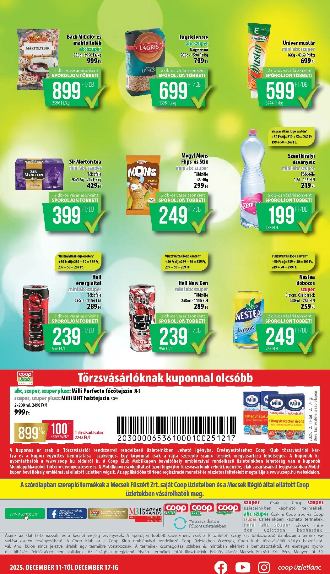 coop - Coop - Mini Abc Szuper Mecsek akciós újság, érvényes 12.11. - 12.17. - page: 8